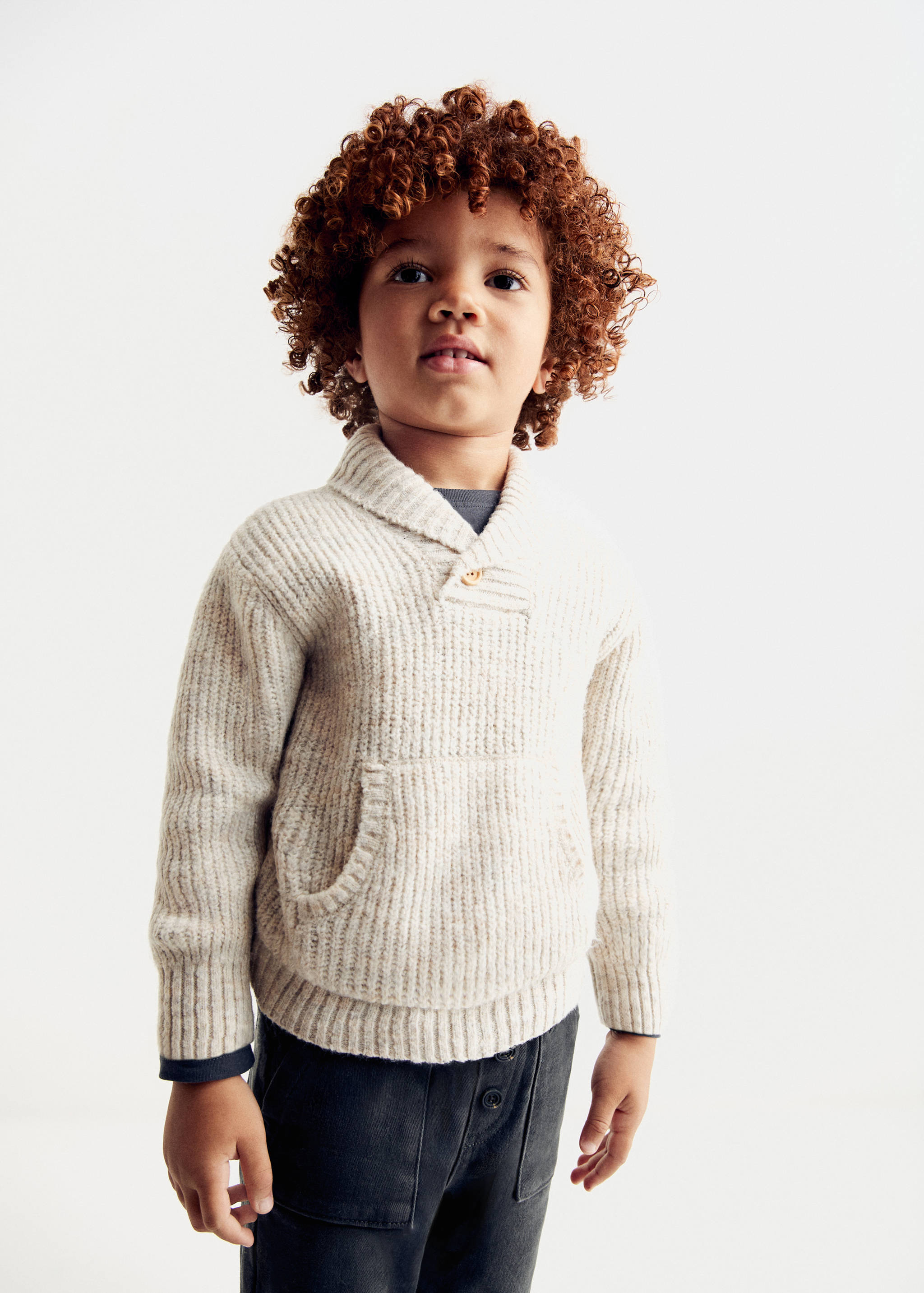Knit cotton sweater - Medium plane