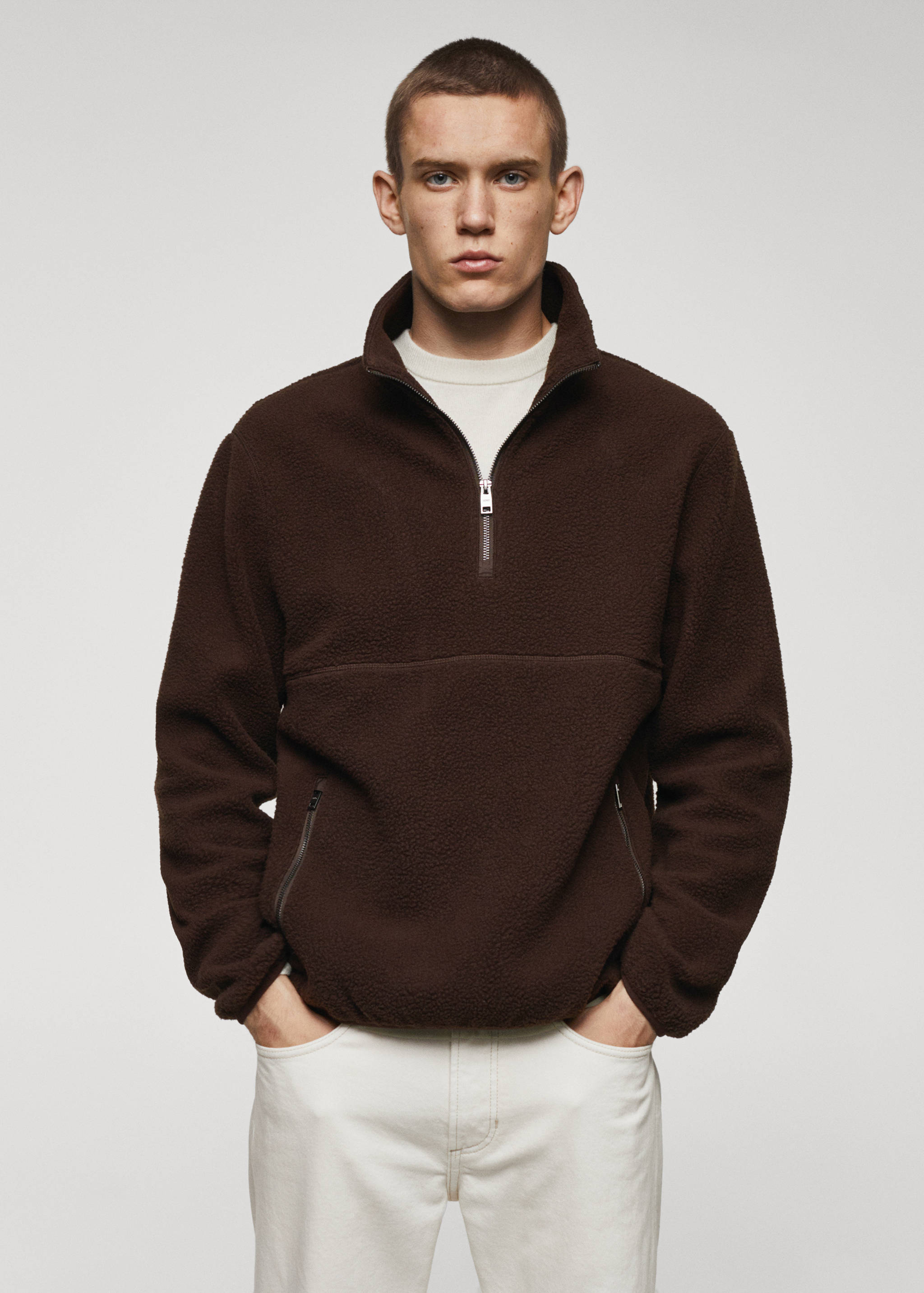 Dessuadora polar coll cremallera - Pla mig