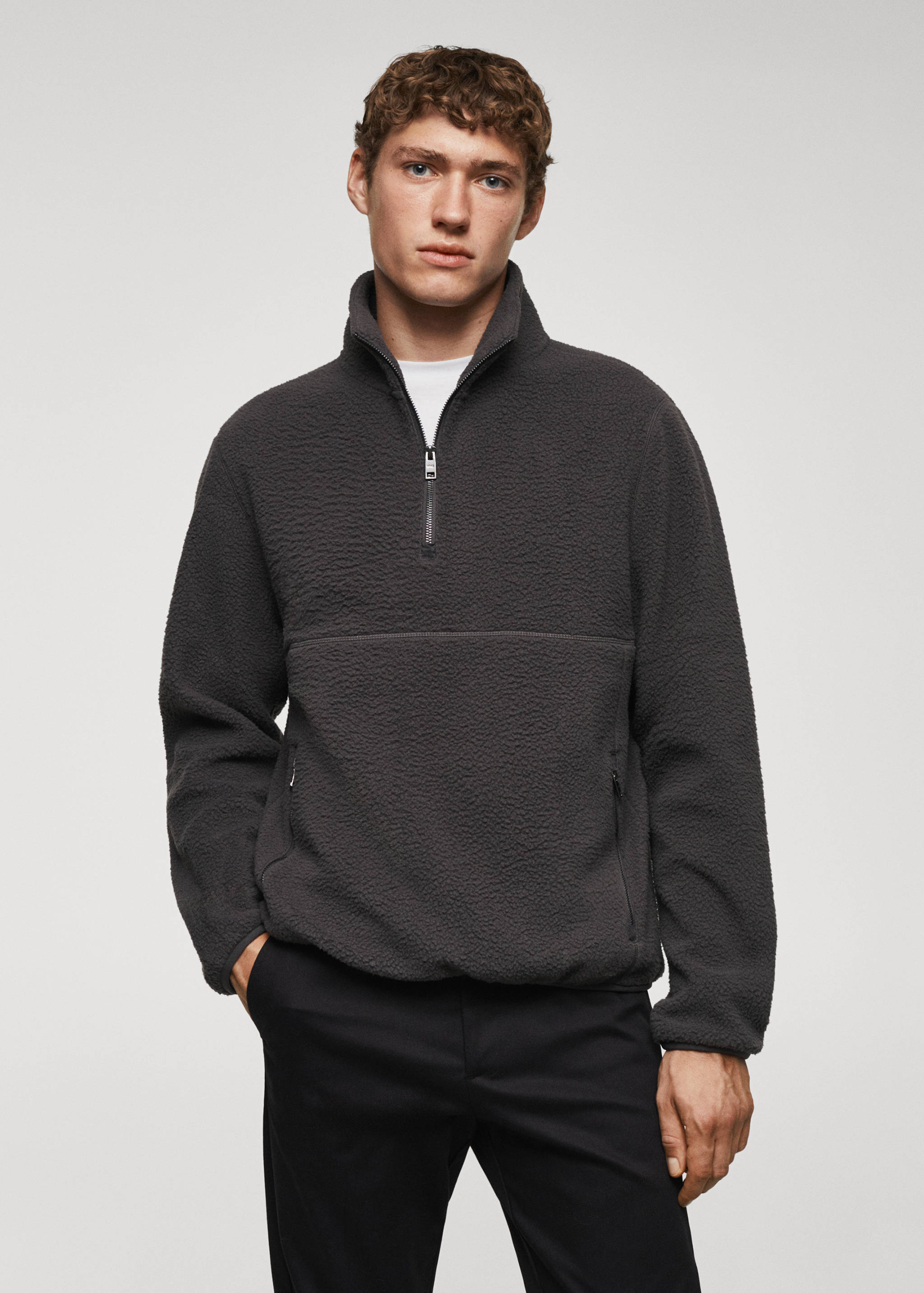 Dessuadora polar coll cremallera - Pla mig