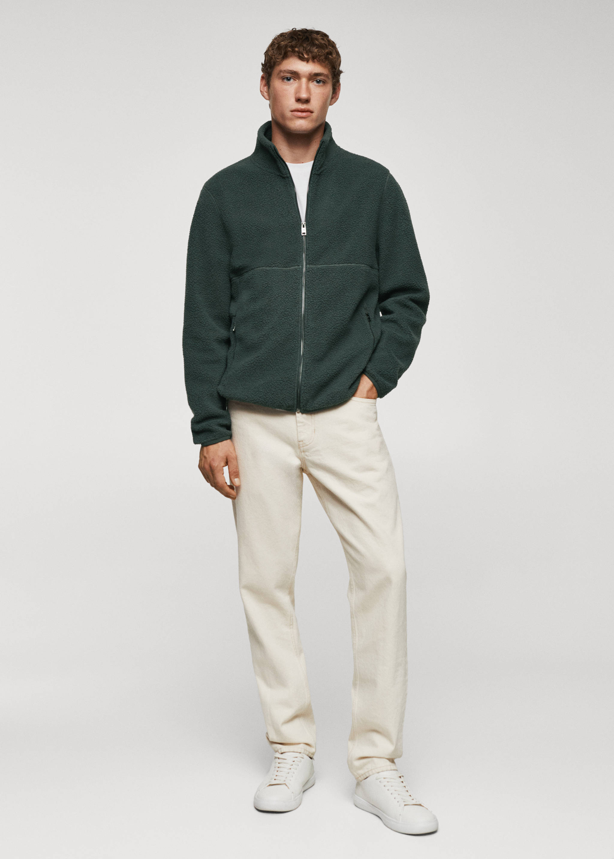 Zip-neck fleece sweatshirt - General plane