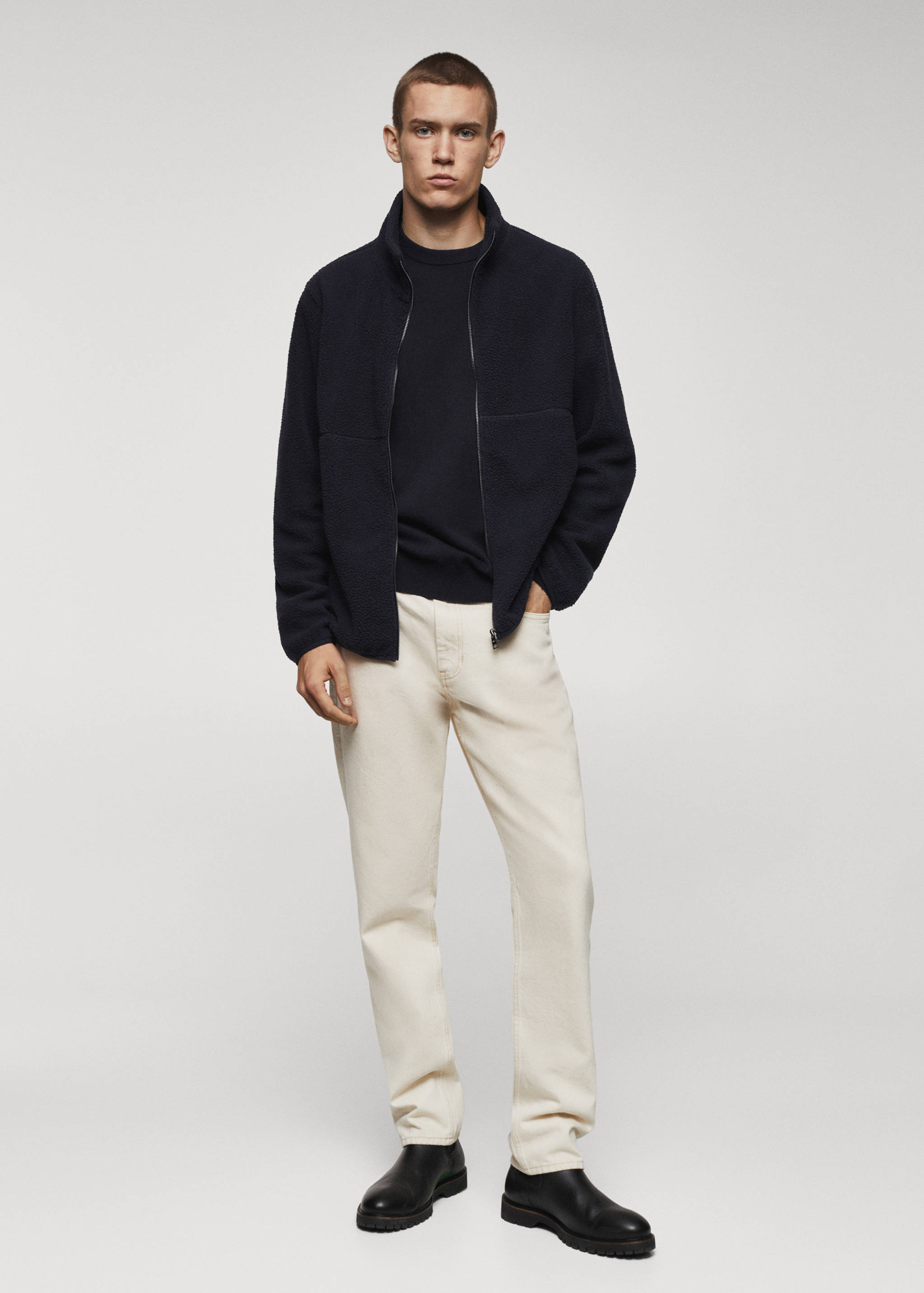 Zip-neck fleece sweatshirt - General plane