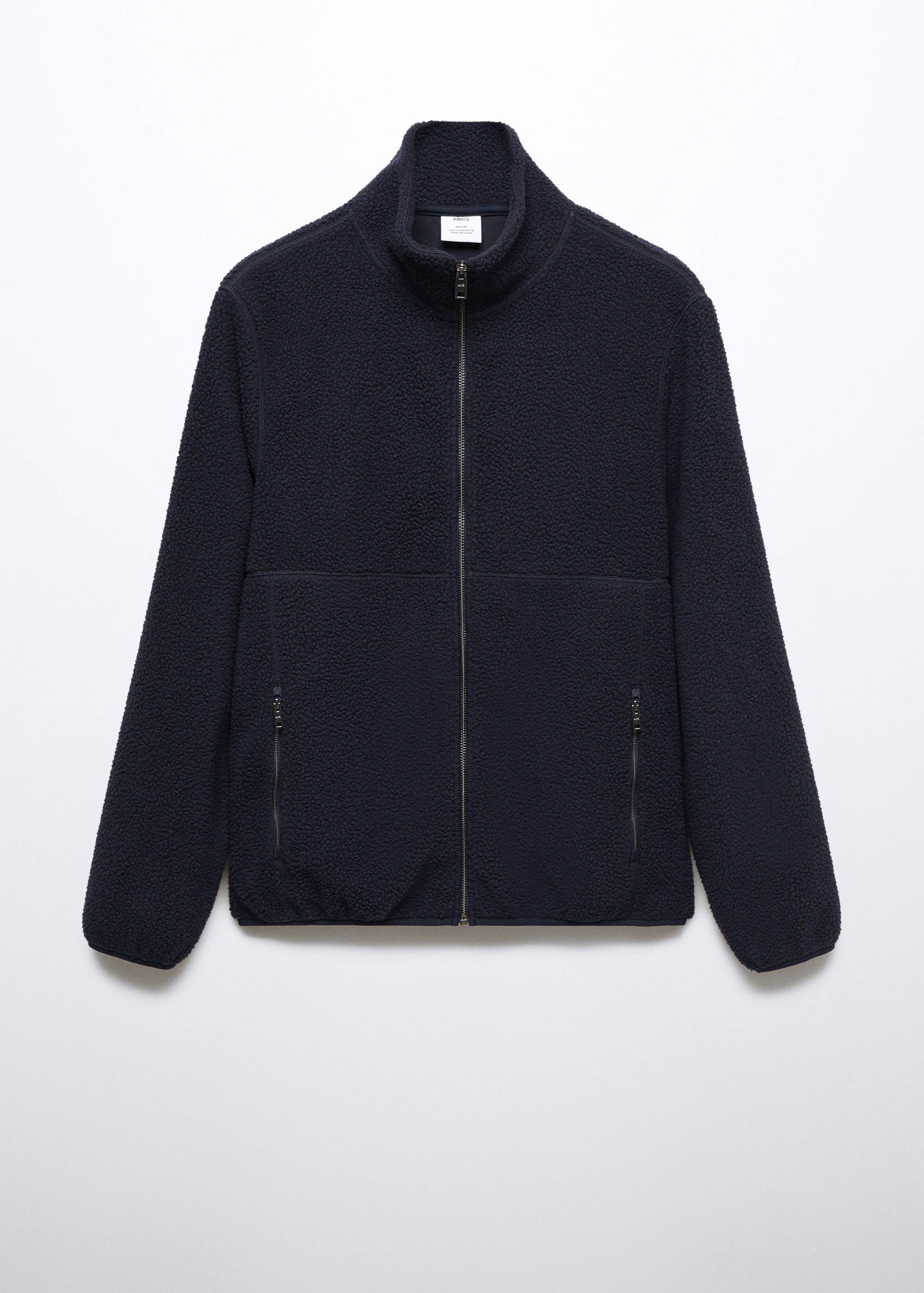 Zip-neck fleece sweatshirt - Article without model