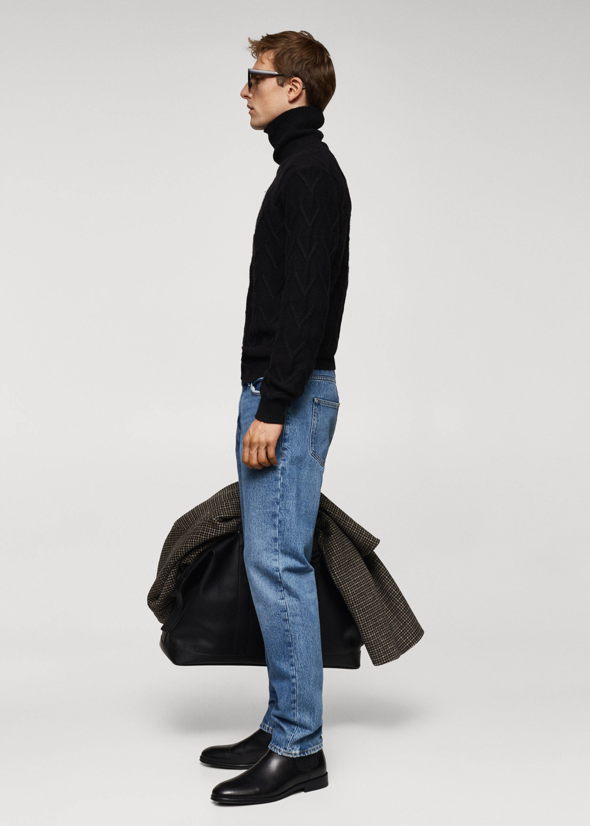 Strukturierter Baumwollpullover - Detail des Artikels 2