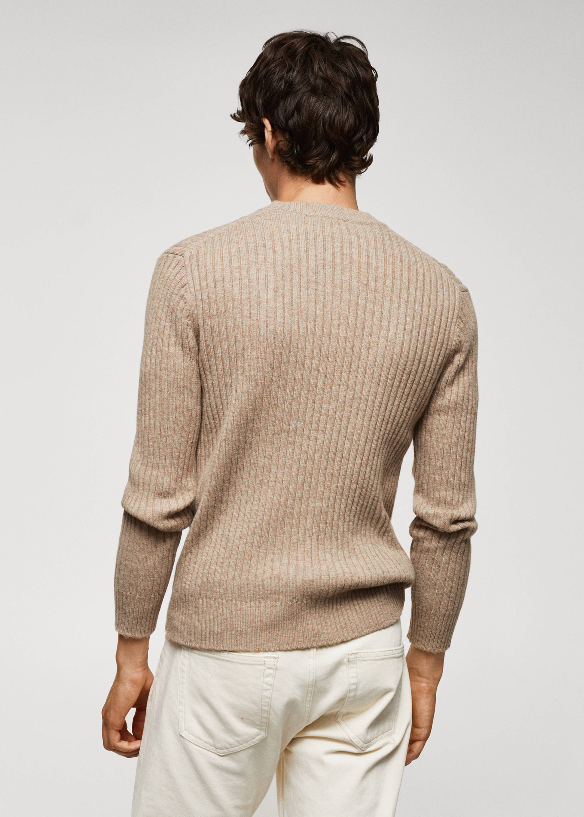 Ripp-Pullover aus Wollgemisch - Rückseite des Artikels