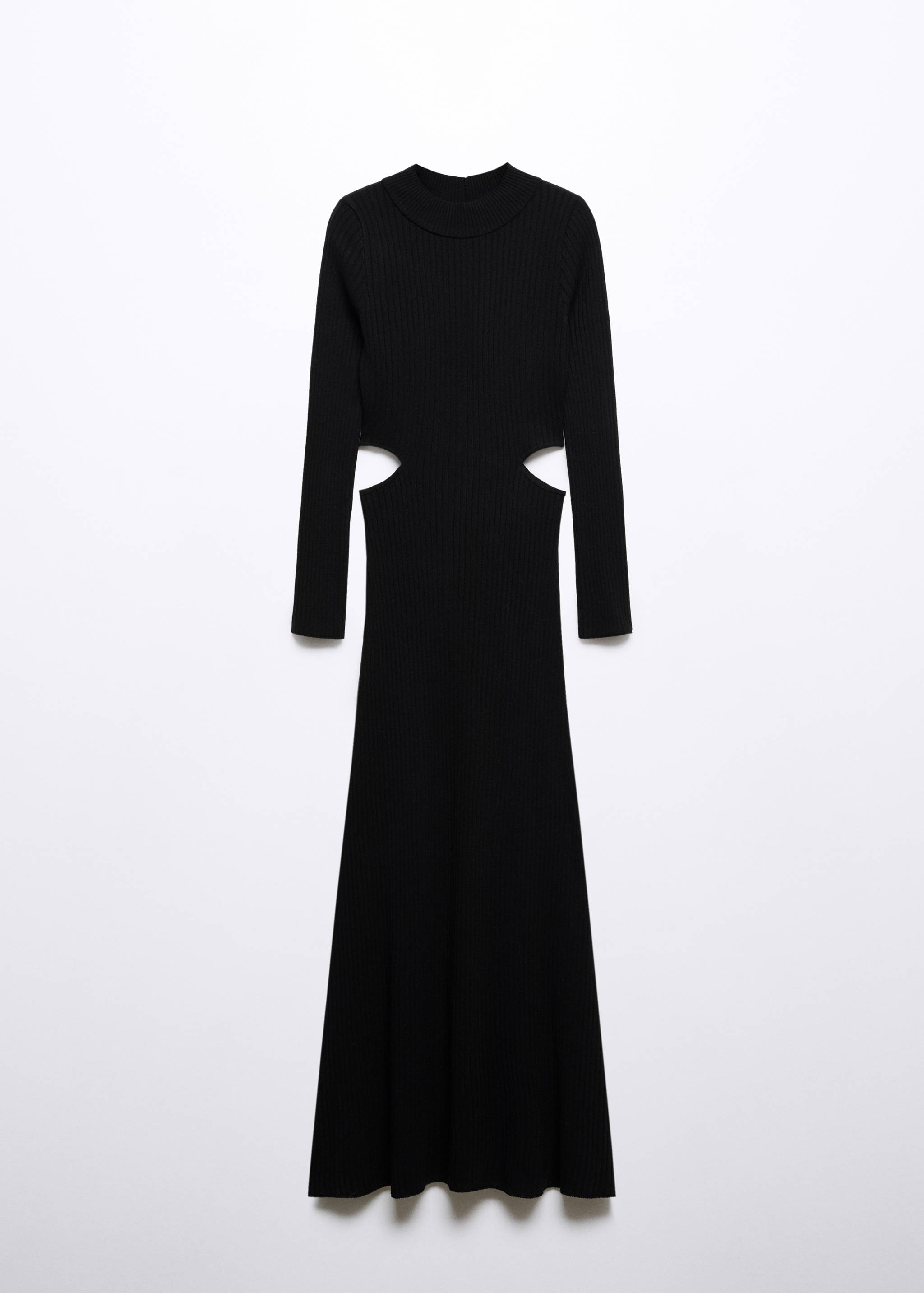 Rib-knit dress with slits - Article without model