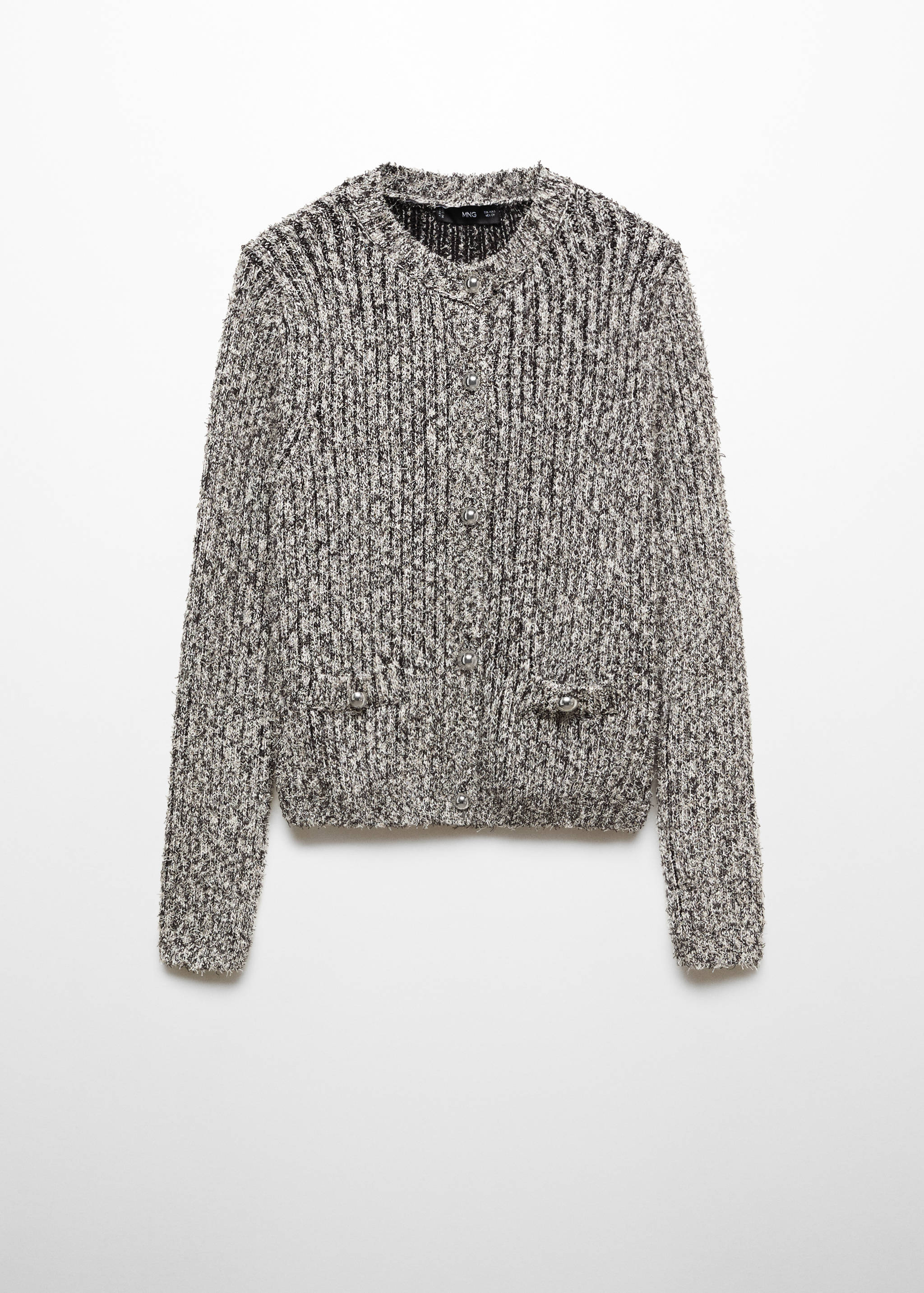 Texturierter Strickcardigan mit Rippmuster - Artikel ohne Model