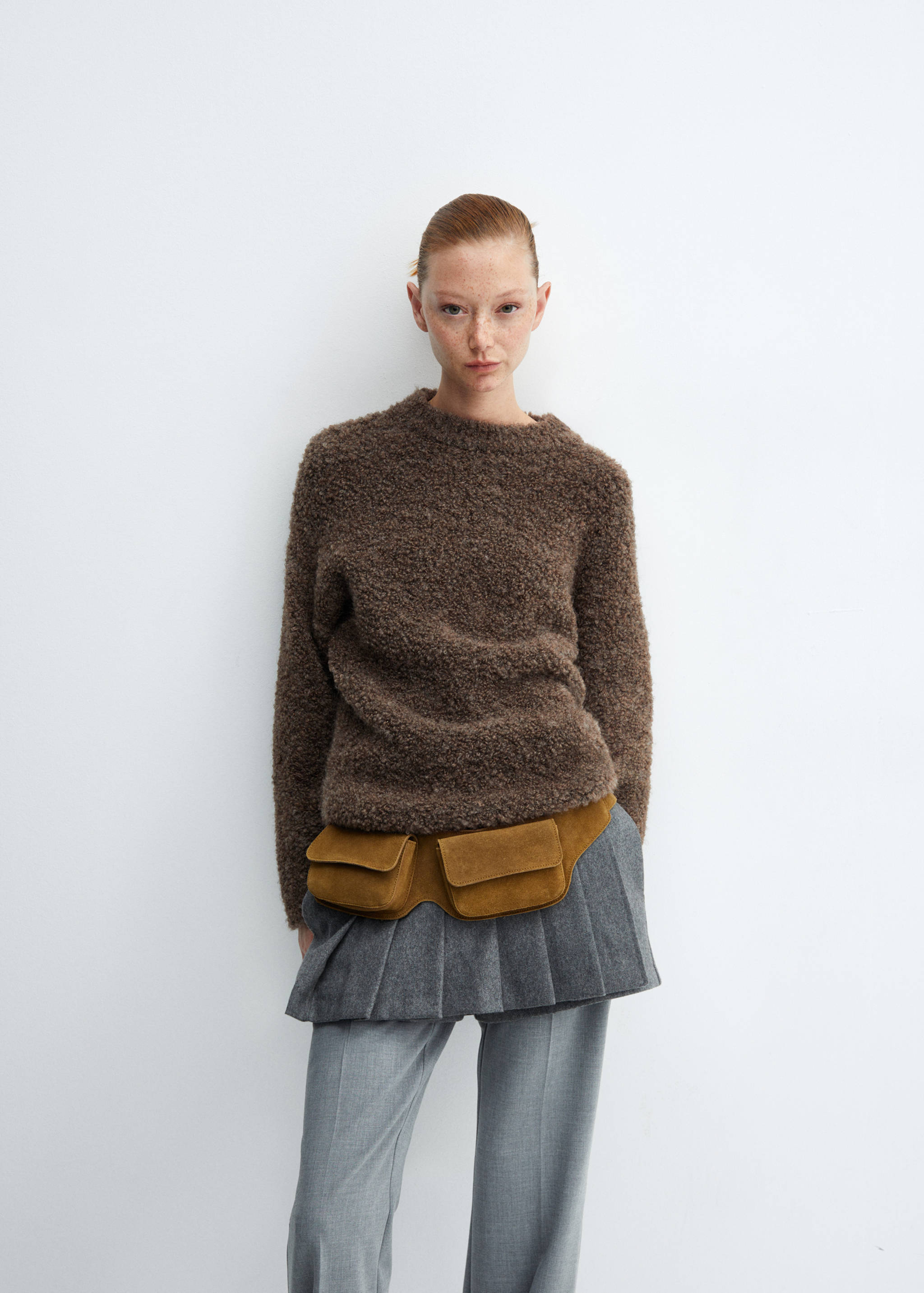 Πουλόβερ πλεκτό μπουκλέ - Λεπτομέρεια του προϊόντος 6