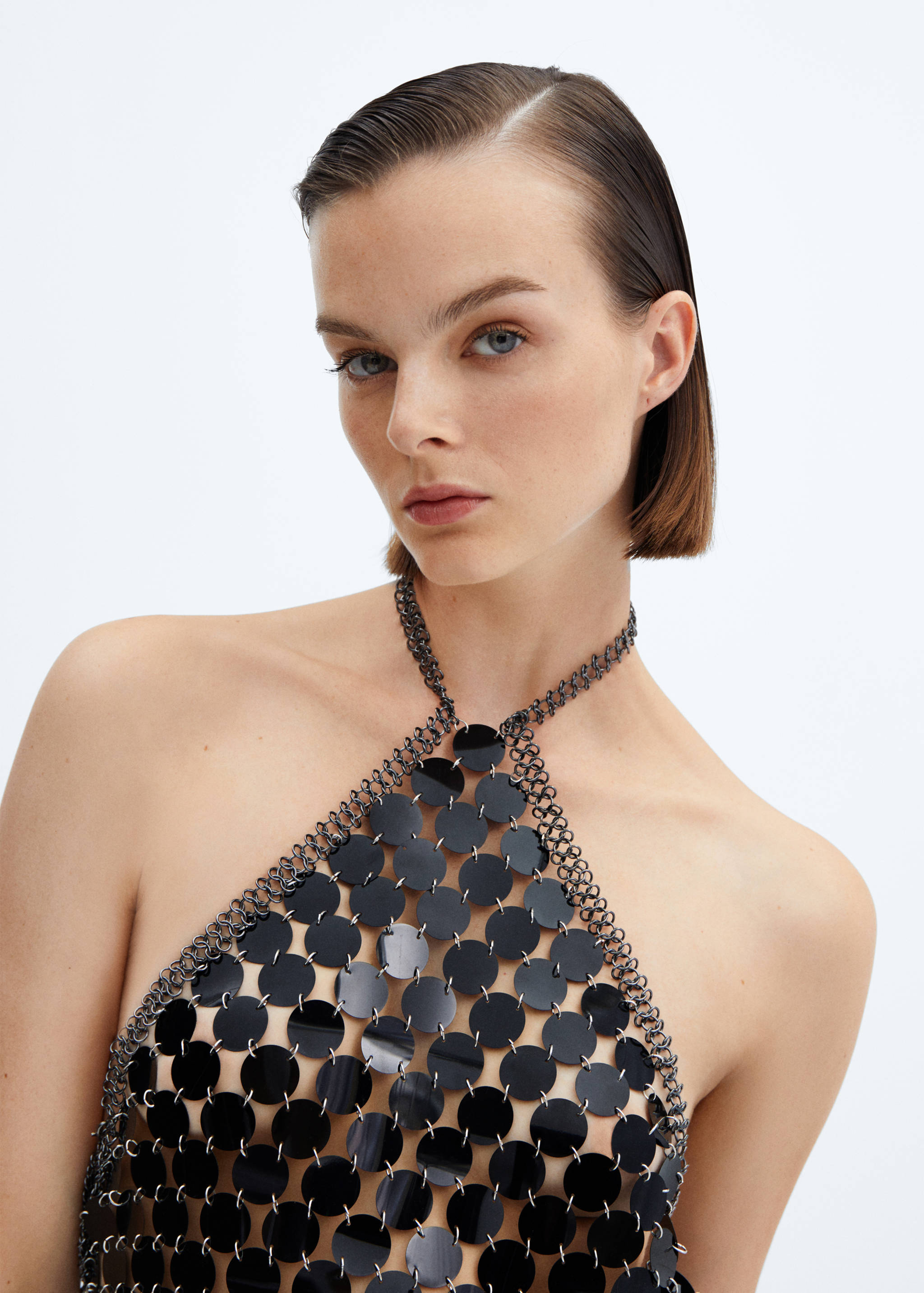 Dress with metallic discs - Details of the article 1