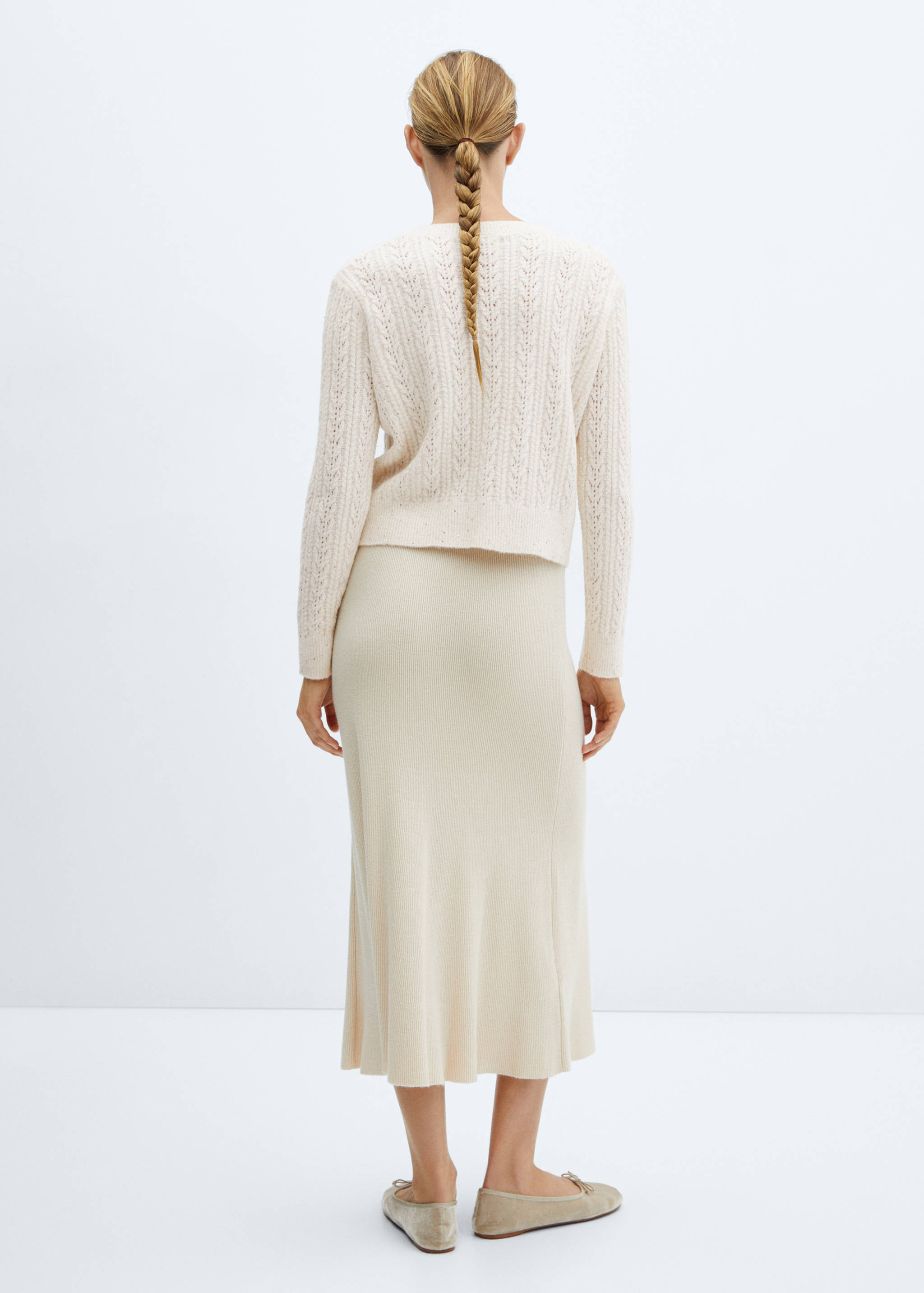 Knit paillette sweater - Reverse of the article