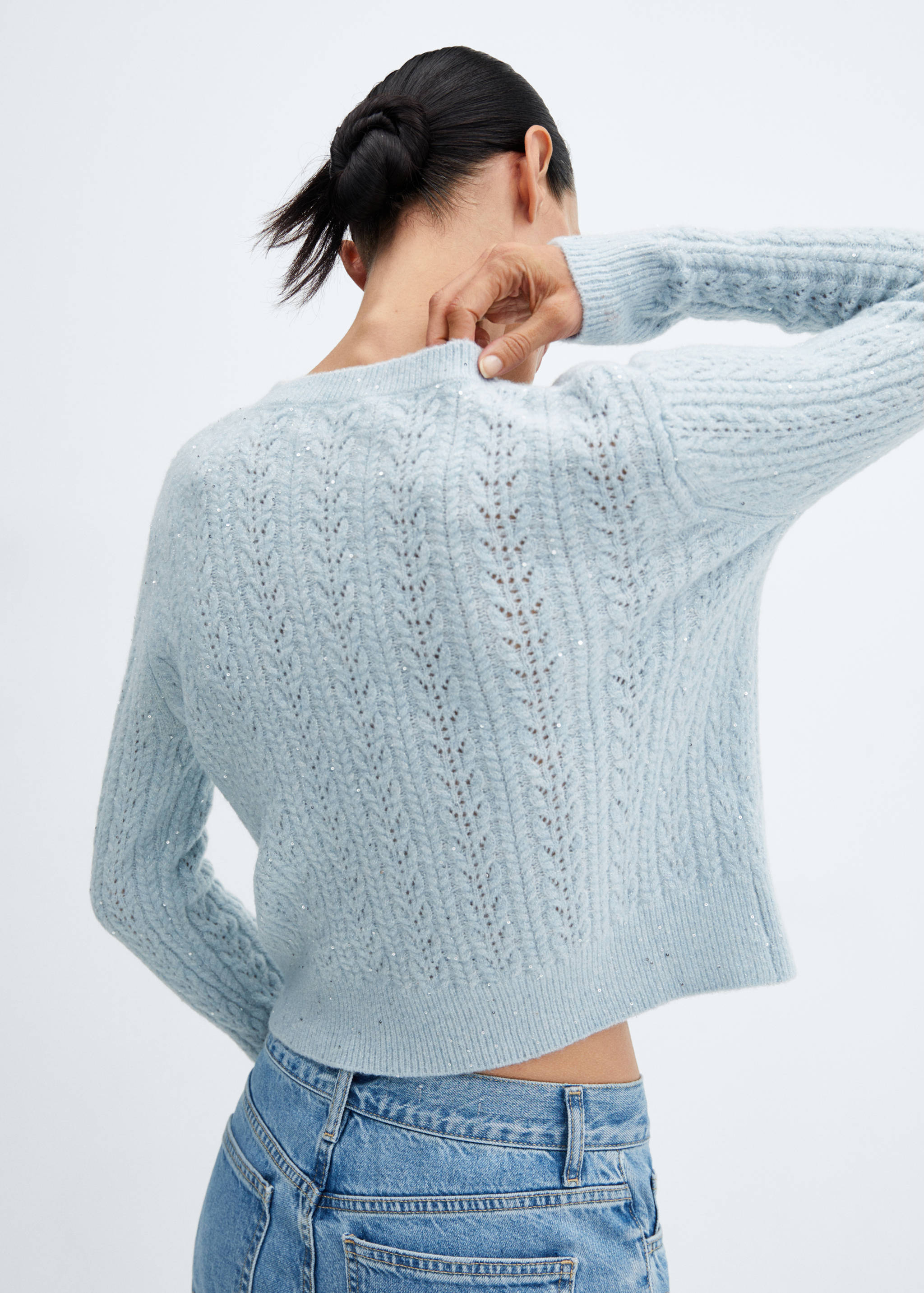 Knit paillette sweater - Reverse of the article