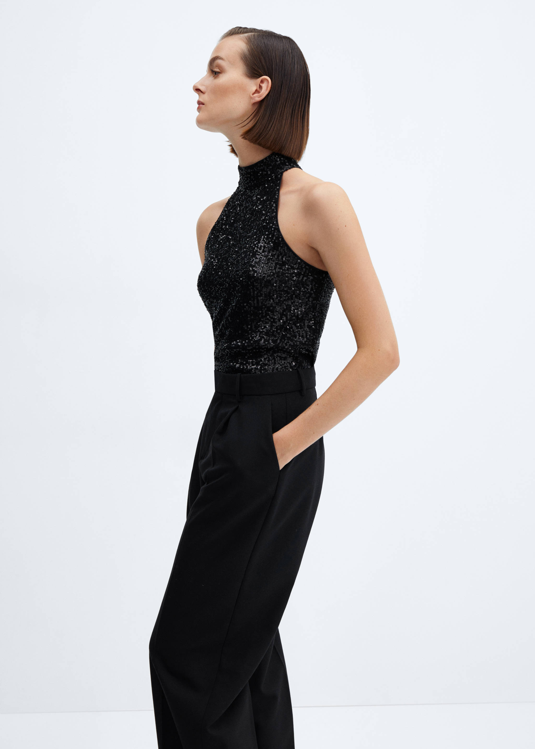 Sequined halter top - Medium plane