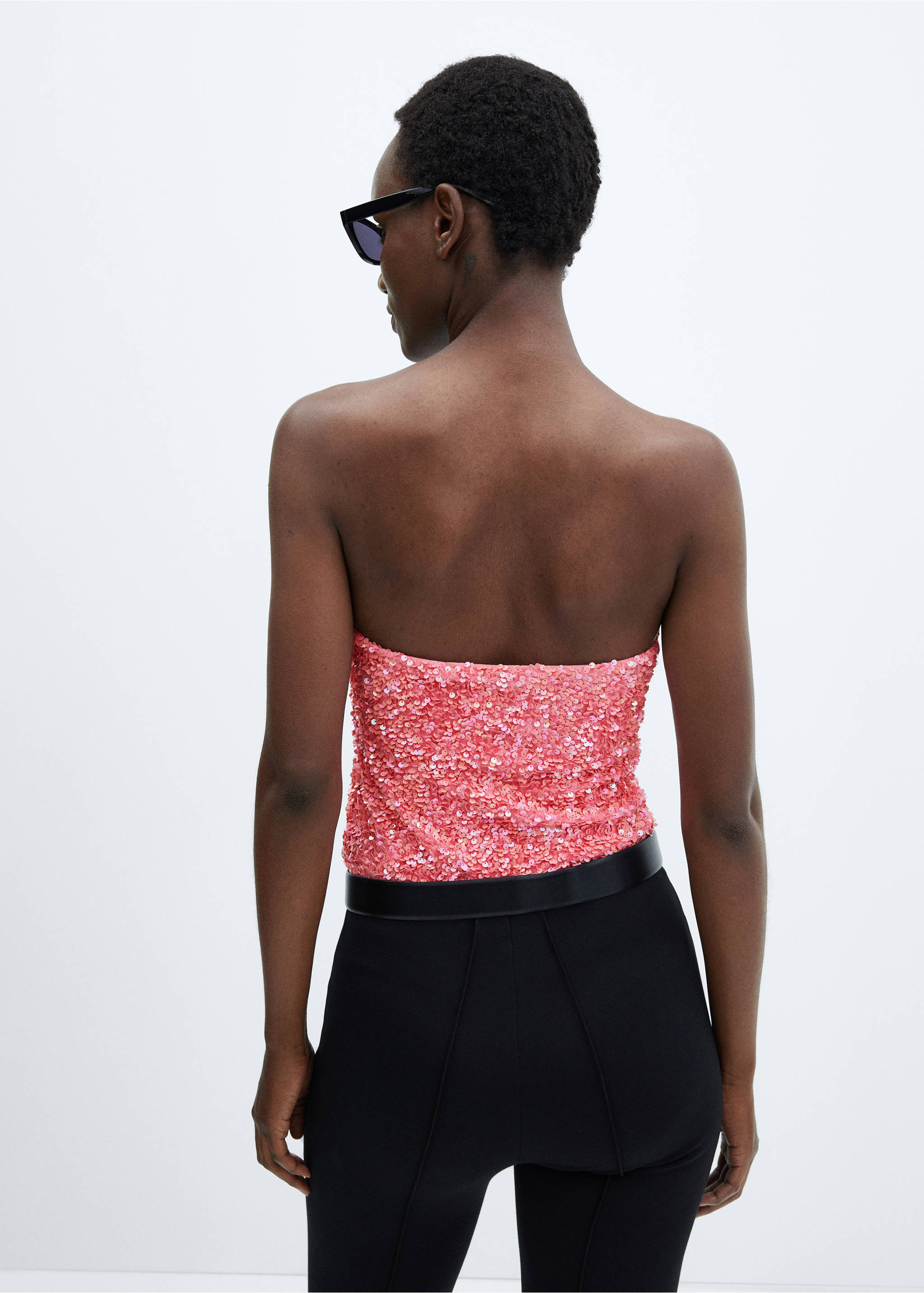 Body paillettes - Verso de l’article, Rose. Ref: 57019108-00.