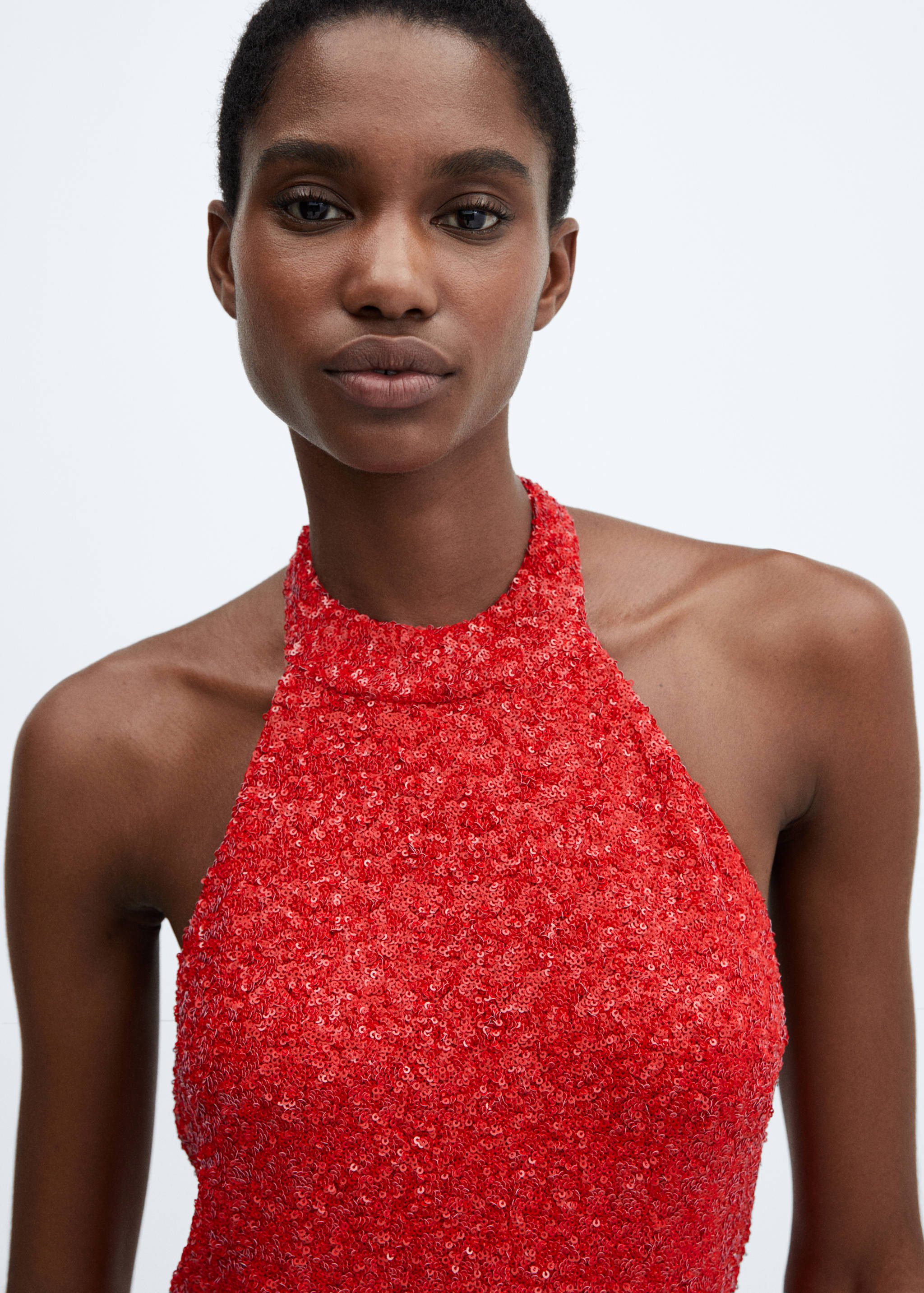 Sequined halter neck dress - Details of the article 6