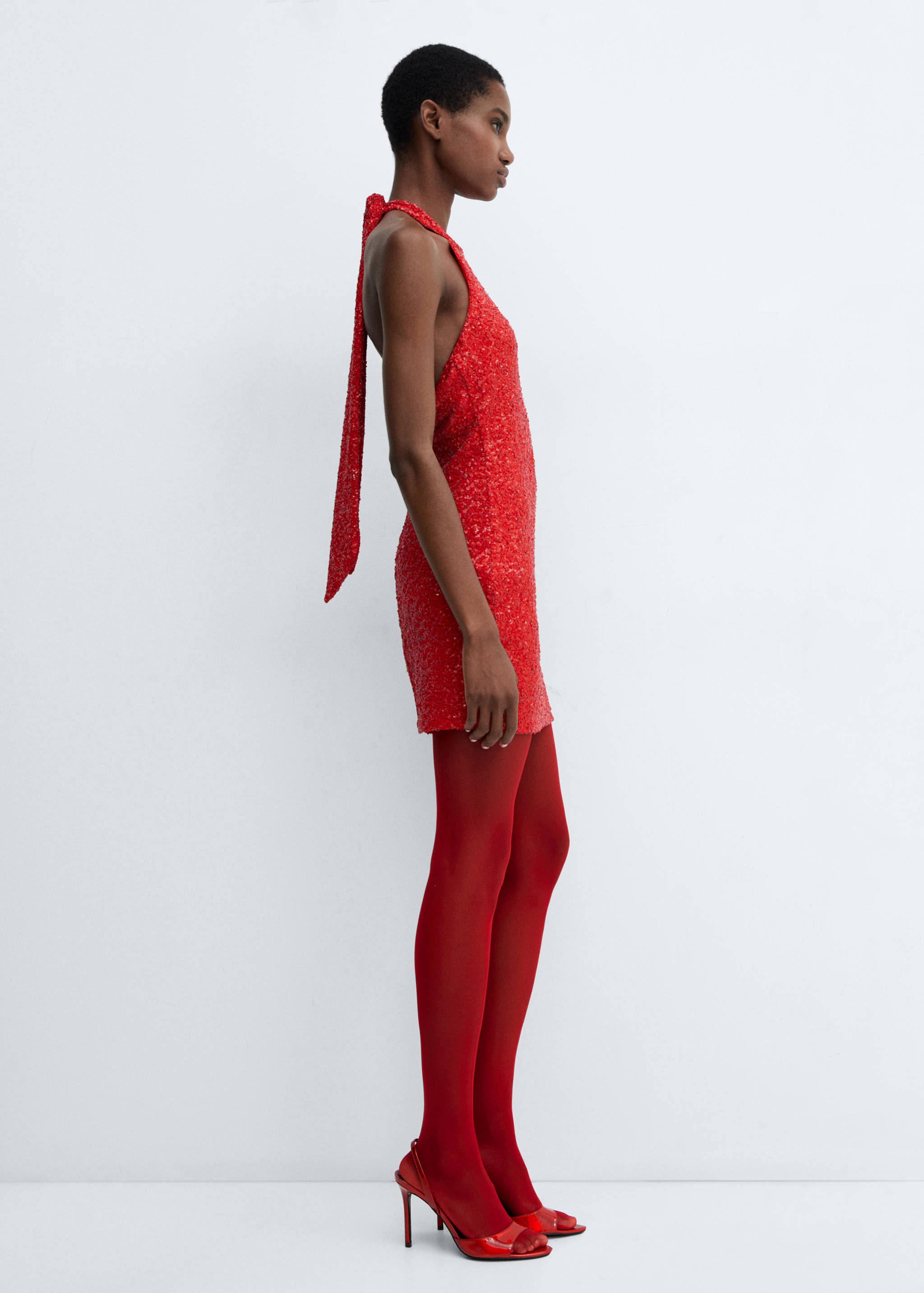 Sequined halter neck dress - Details of the article 2