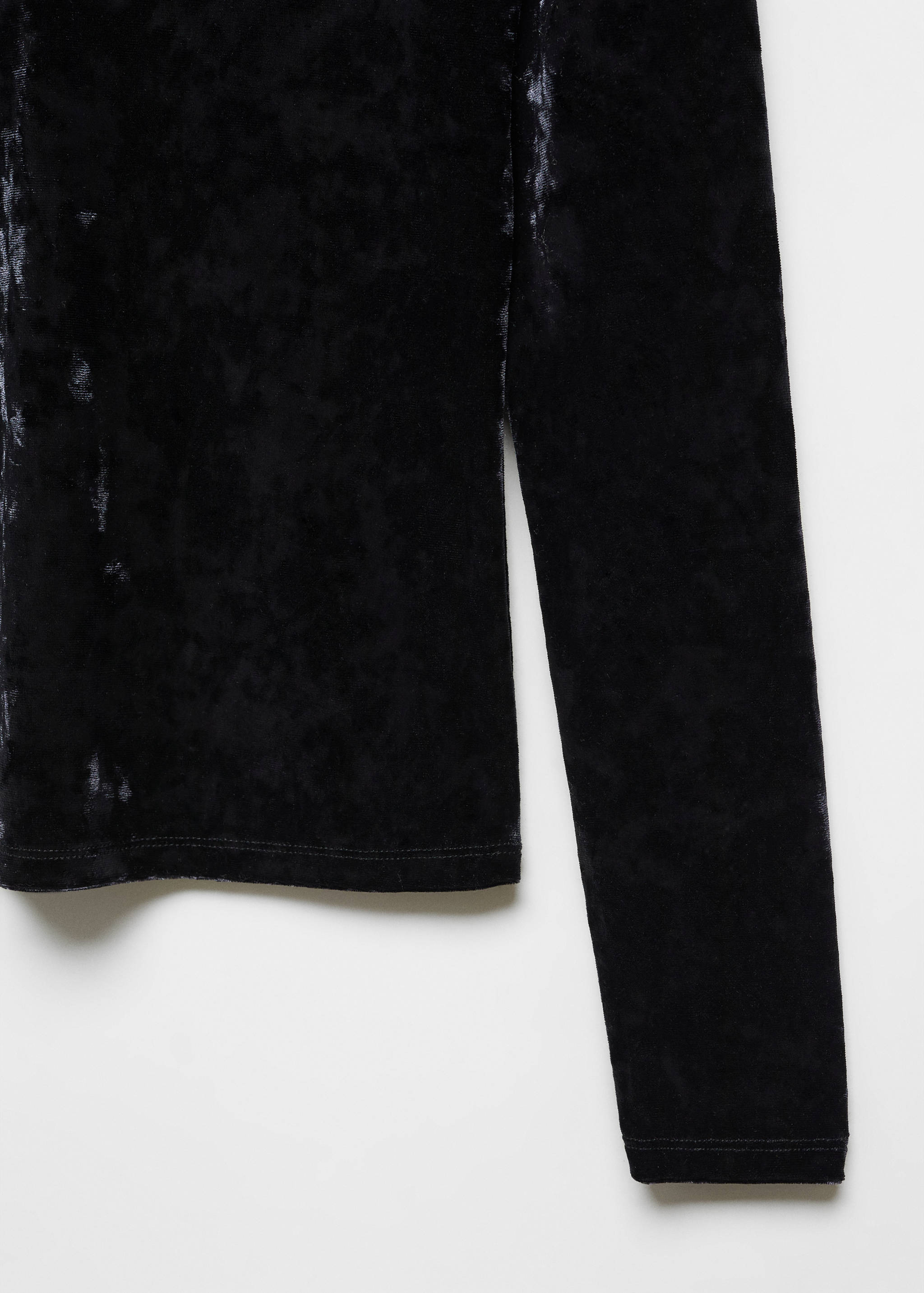 Velvet v-neck t-shirt - Details of the article 8