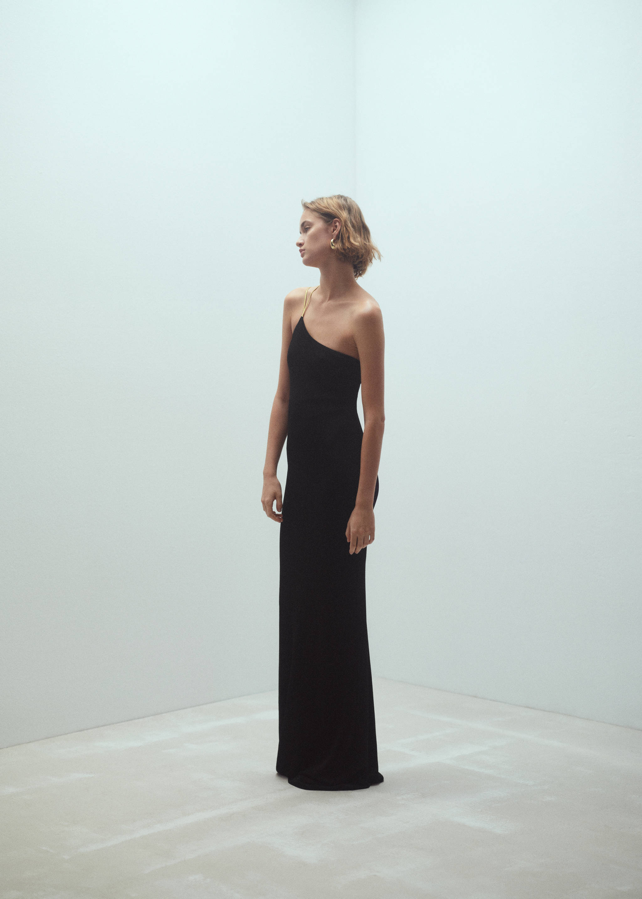 Asymmetrical dress with metallic double straps - Details of the article 2