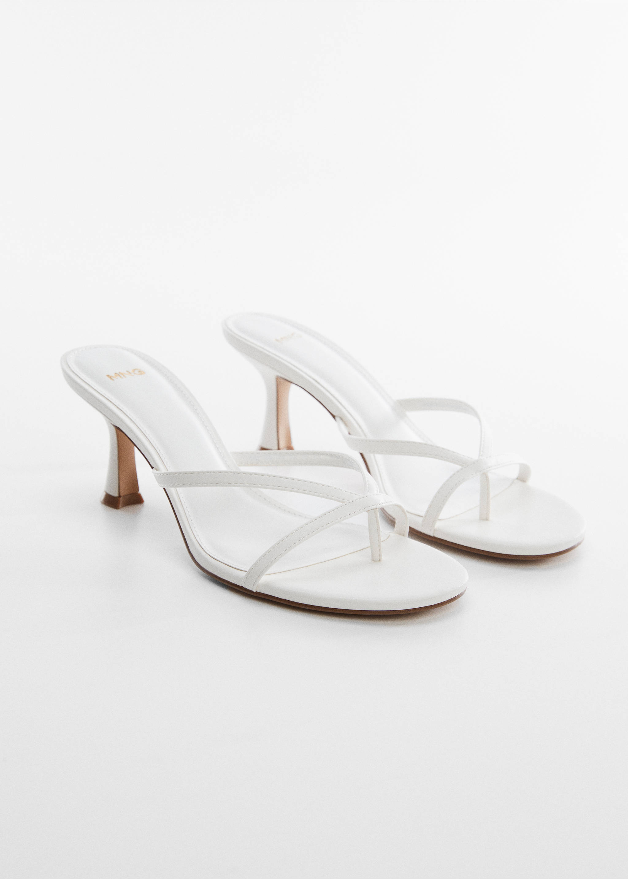 Heel strips sandals - Medium plane, White. Ref: 57020012-00.