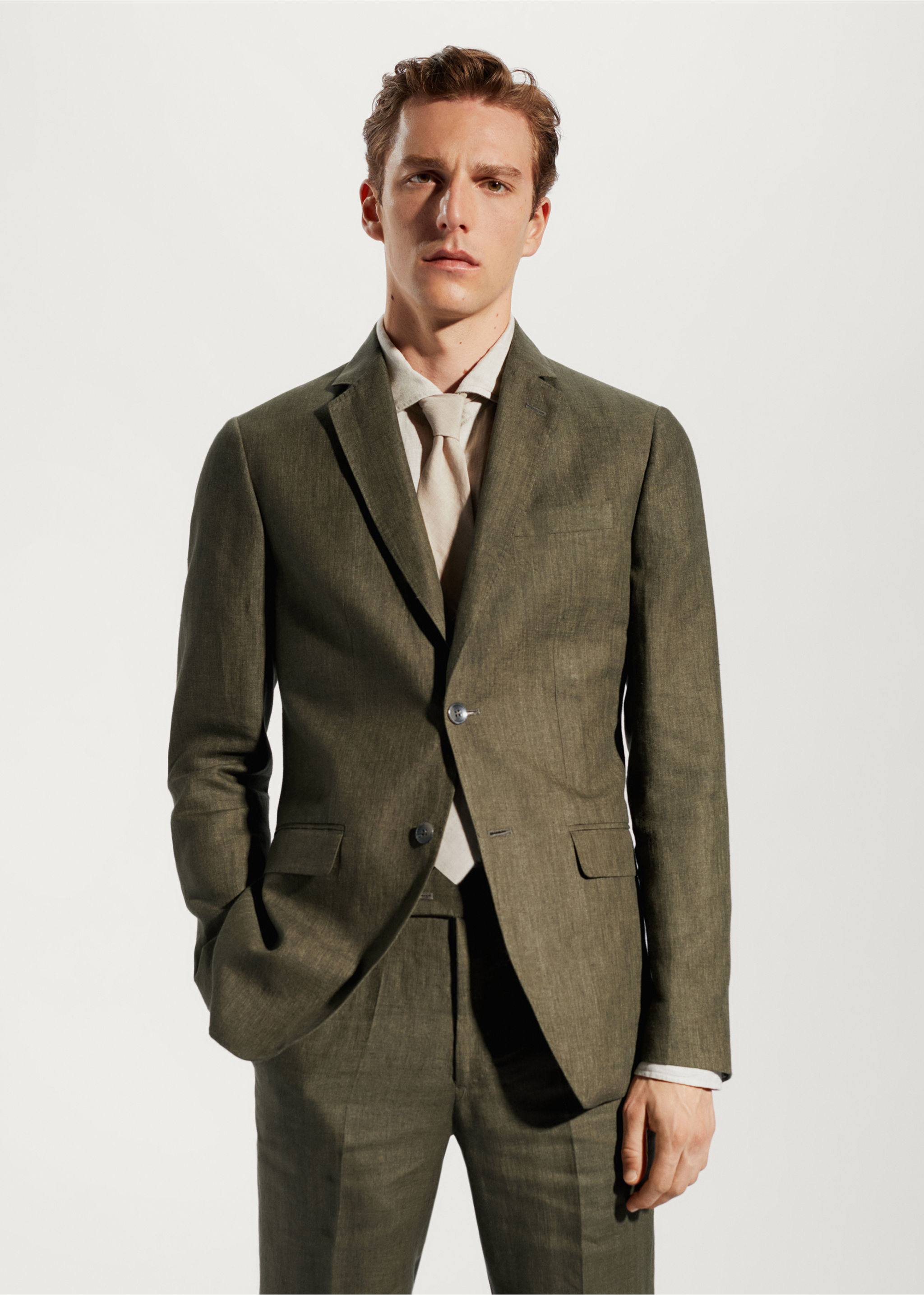 Blazer suit 100% linen - Medium plane