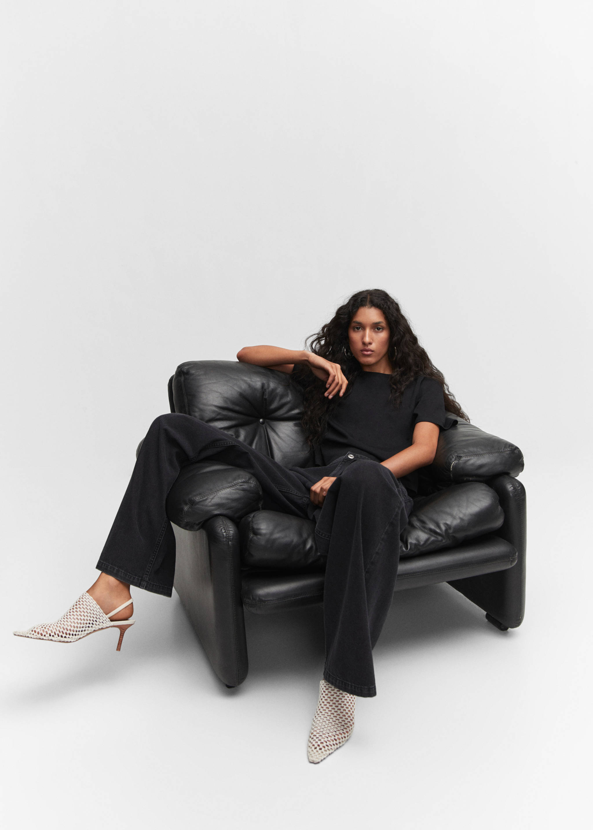 Net sling back shoes - General plane