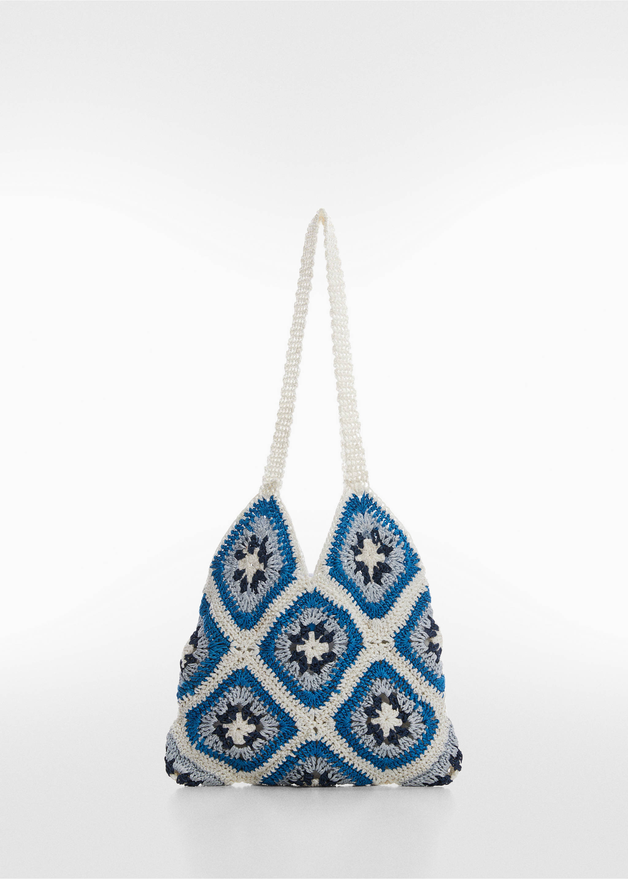 Bucket crochet bag - Article without model, Blue. Ref: 57020043-00.