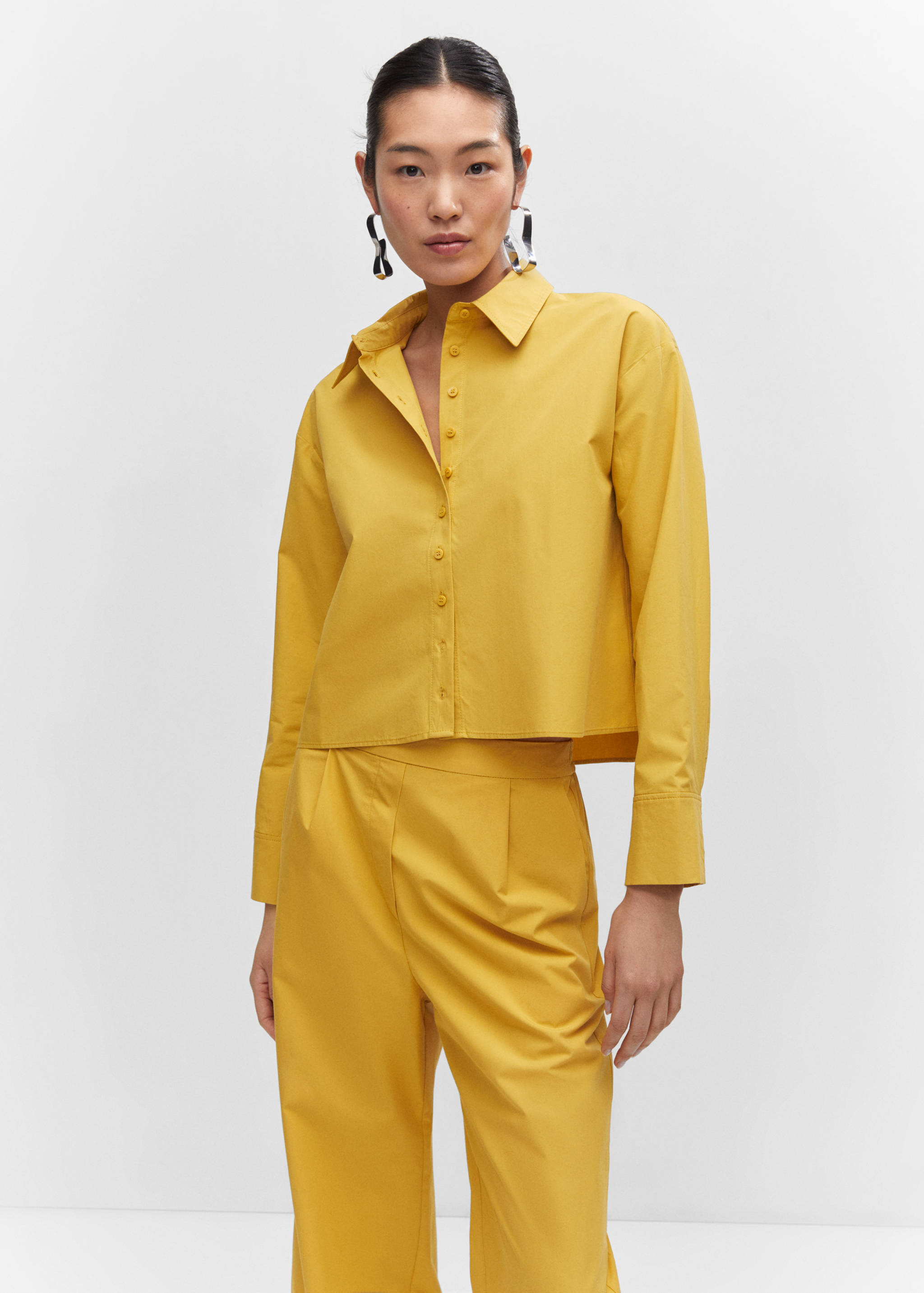 Pleated culottes pants - Details of the article 1