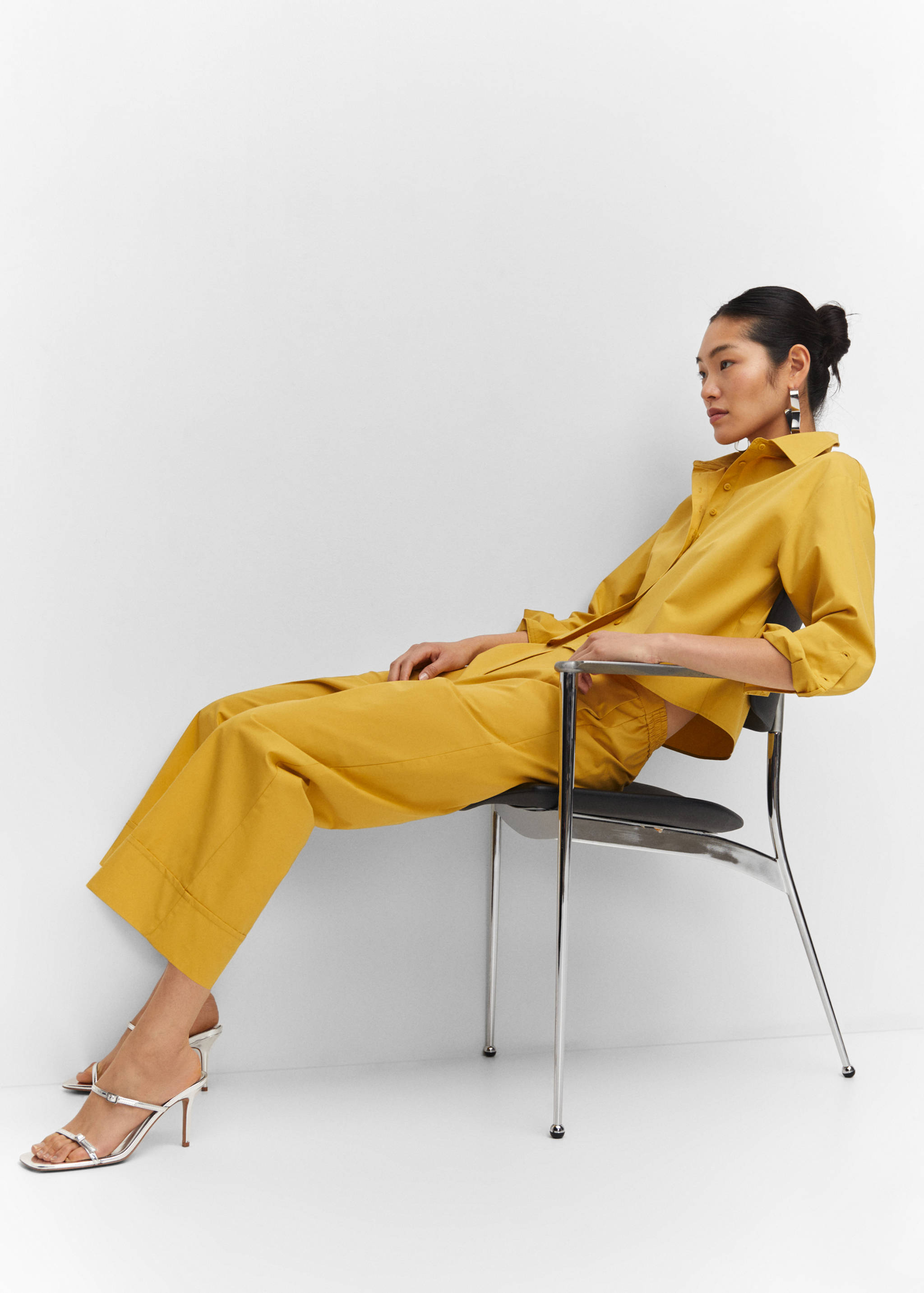 Pleated culottes pants - Details of the article 2