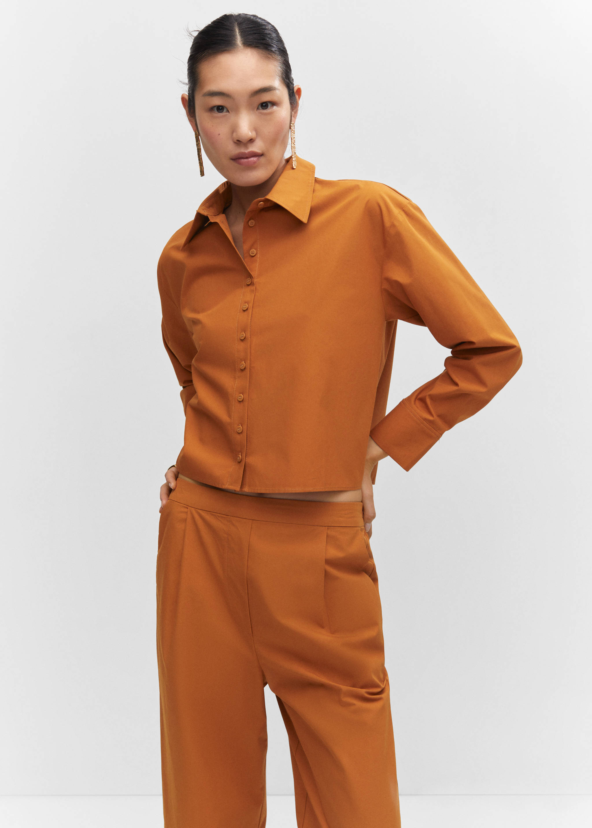 Pleated culottes pants - Details of the article 1