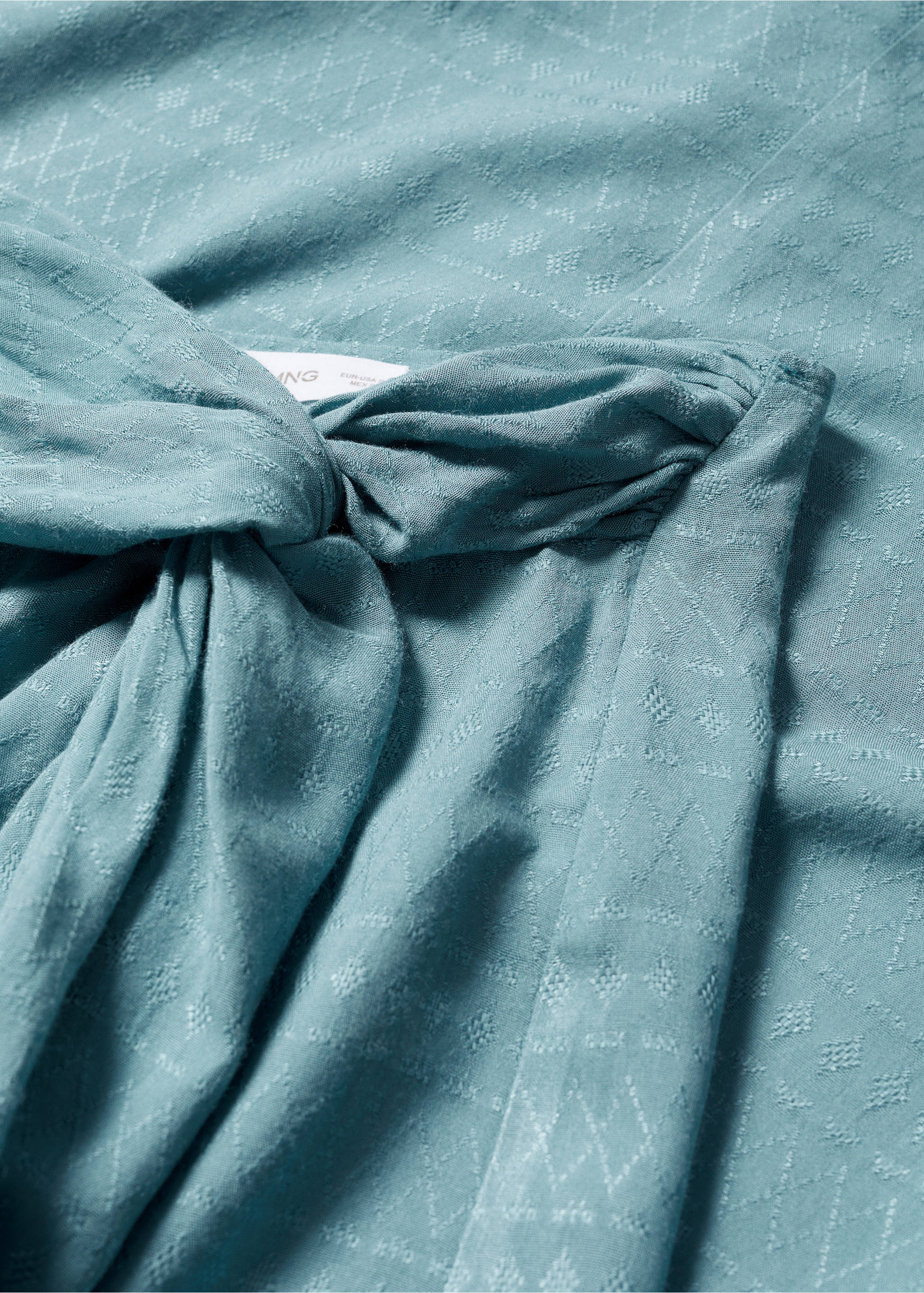 Knot midi skirt - Details of the article 8, Pastel Green. Ref: 57020131-00.