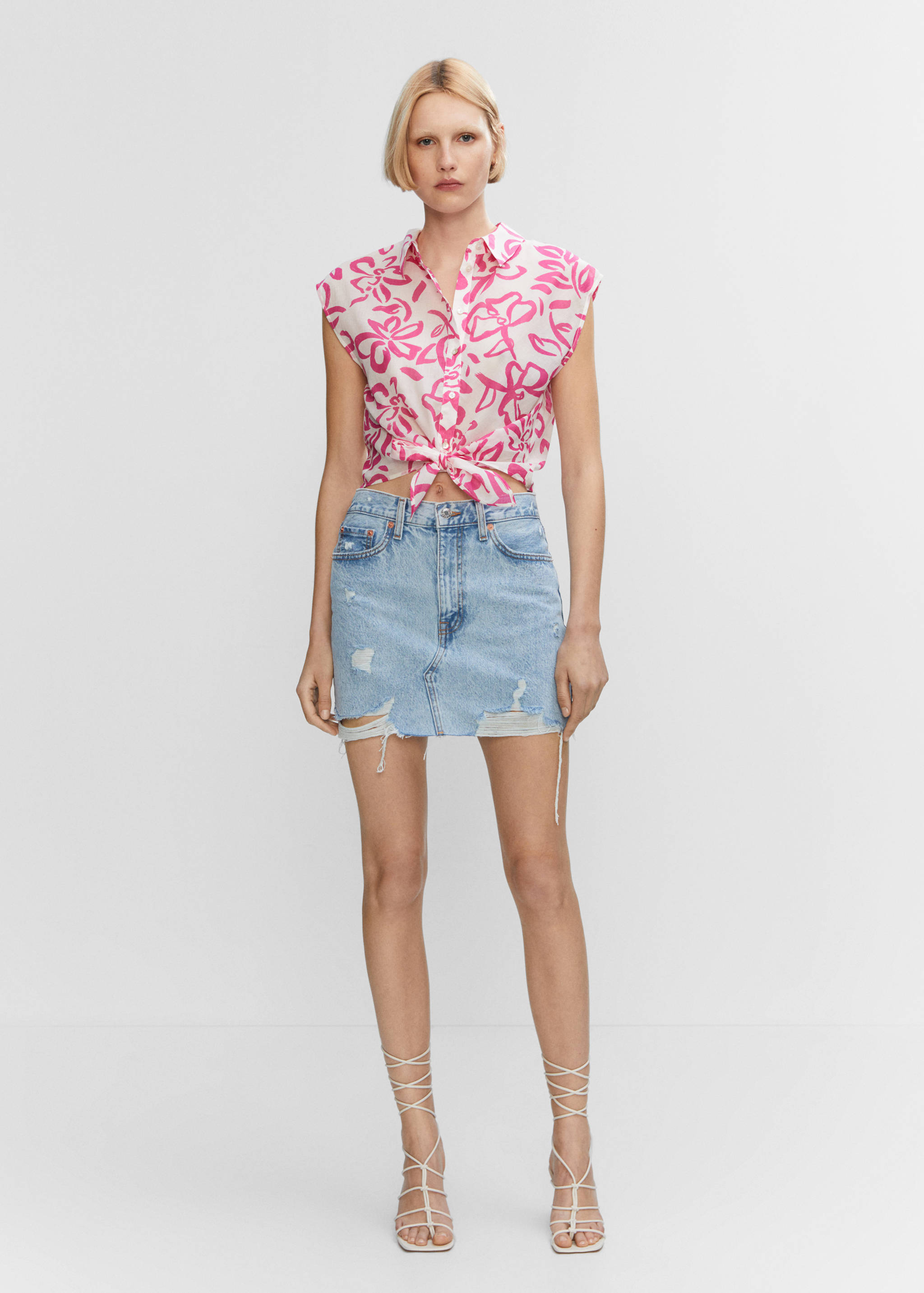 Bow printed shirt - General plane