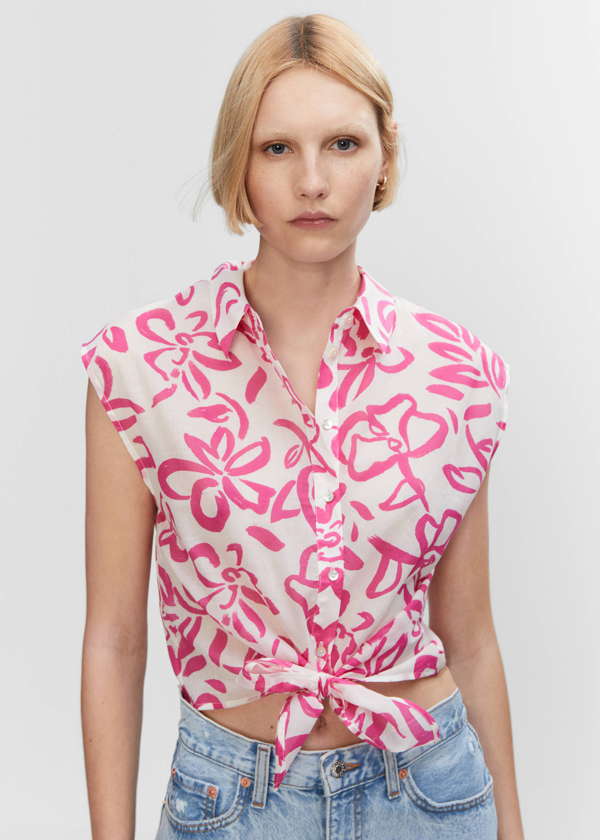 Bow printed shirt - Medium plane