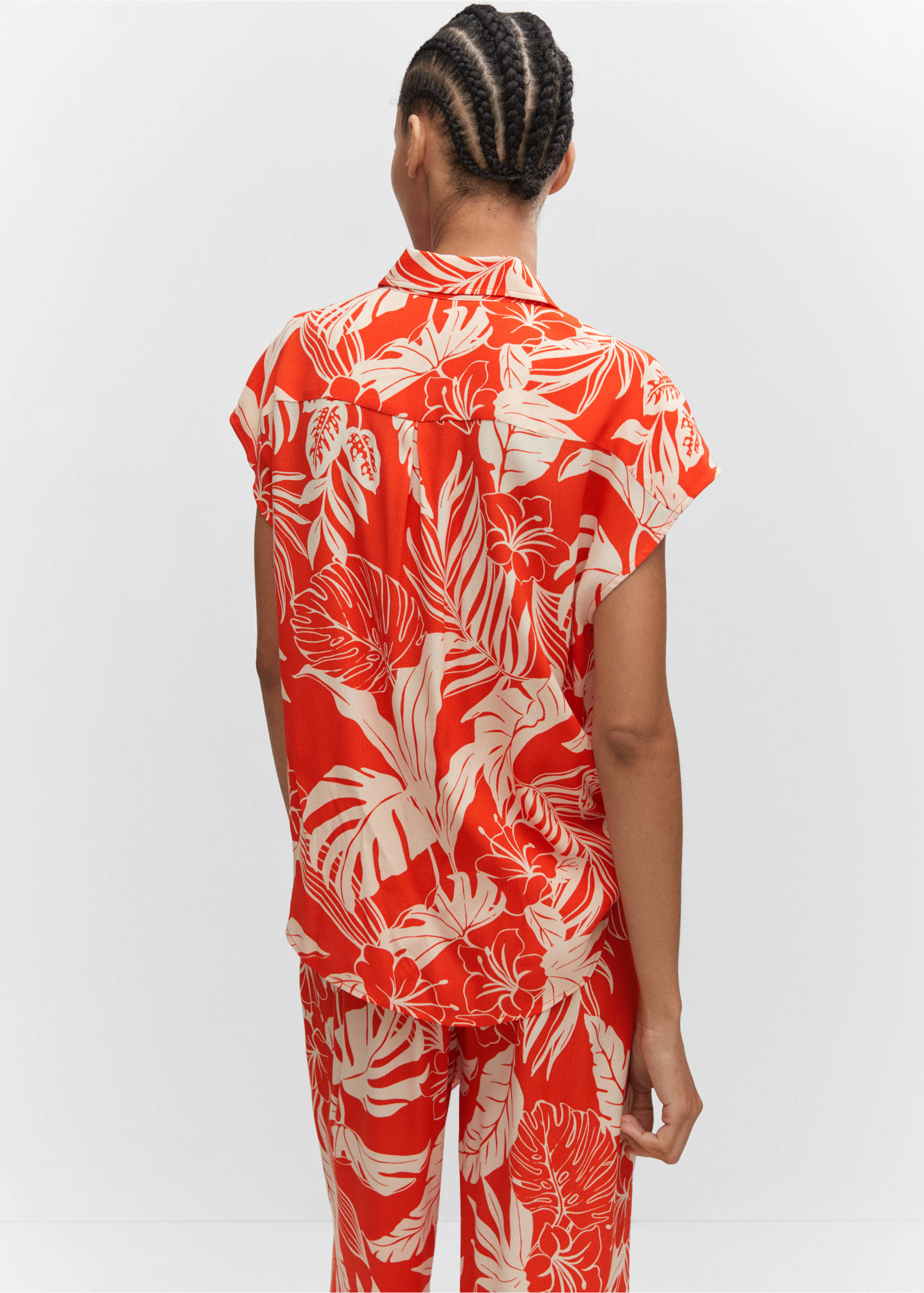 Oversize flowy shirt - Reverse of the article, Orange. Ref: 57020217-00.