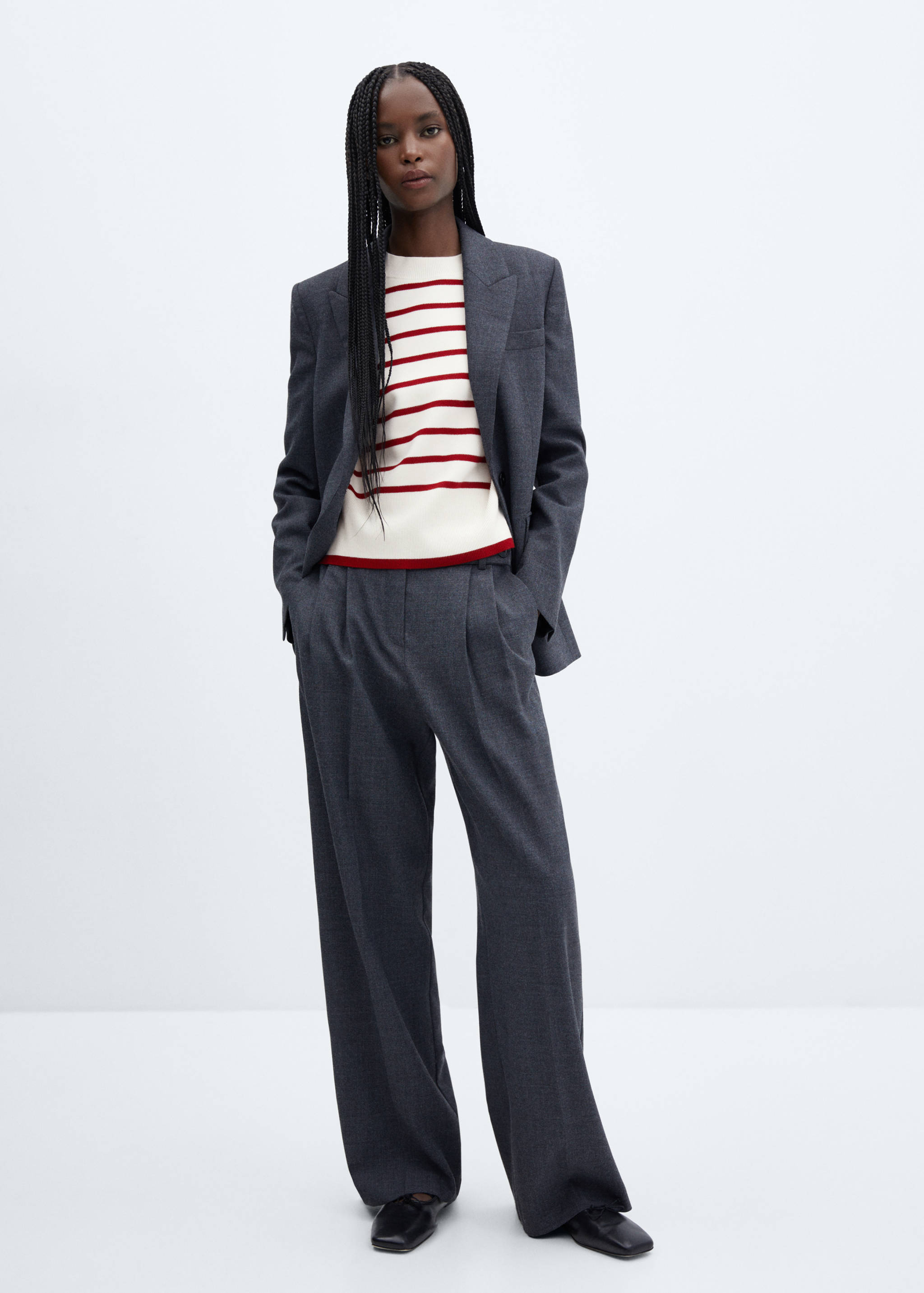 Oversized striped sweater - General plane