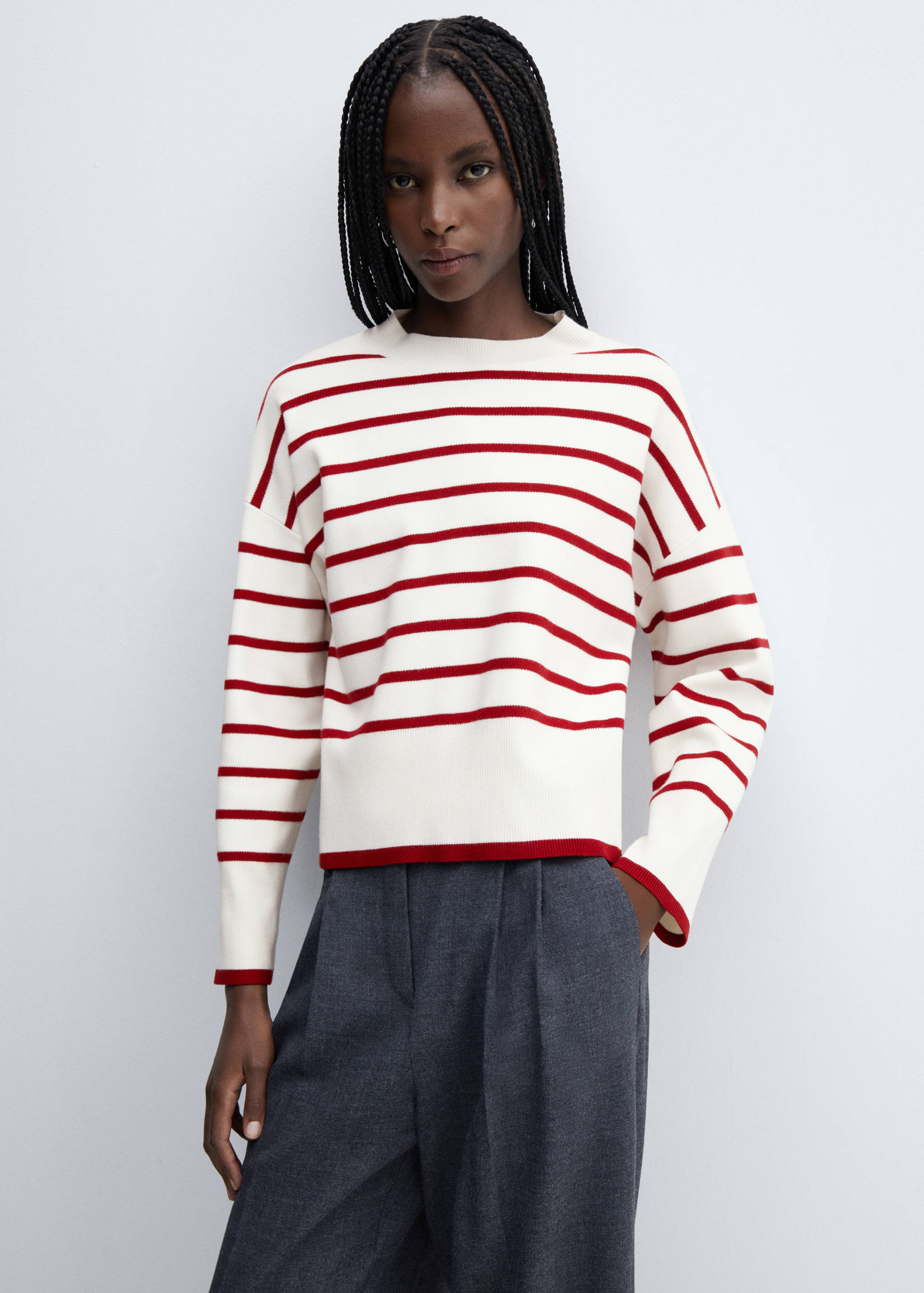 Oversized striped sweater - Medium plane