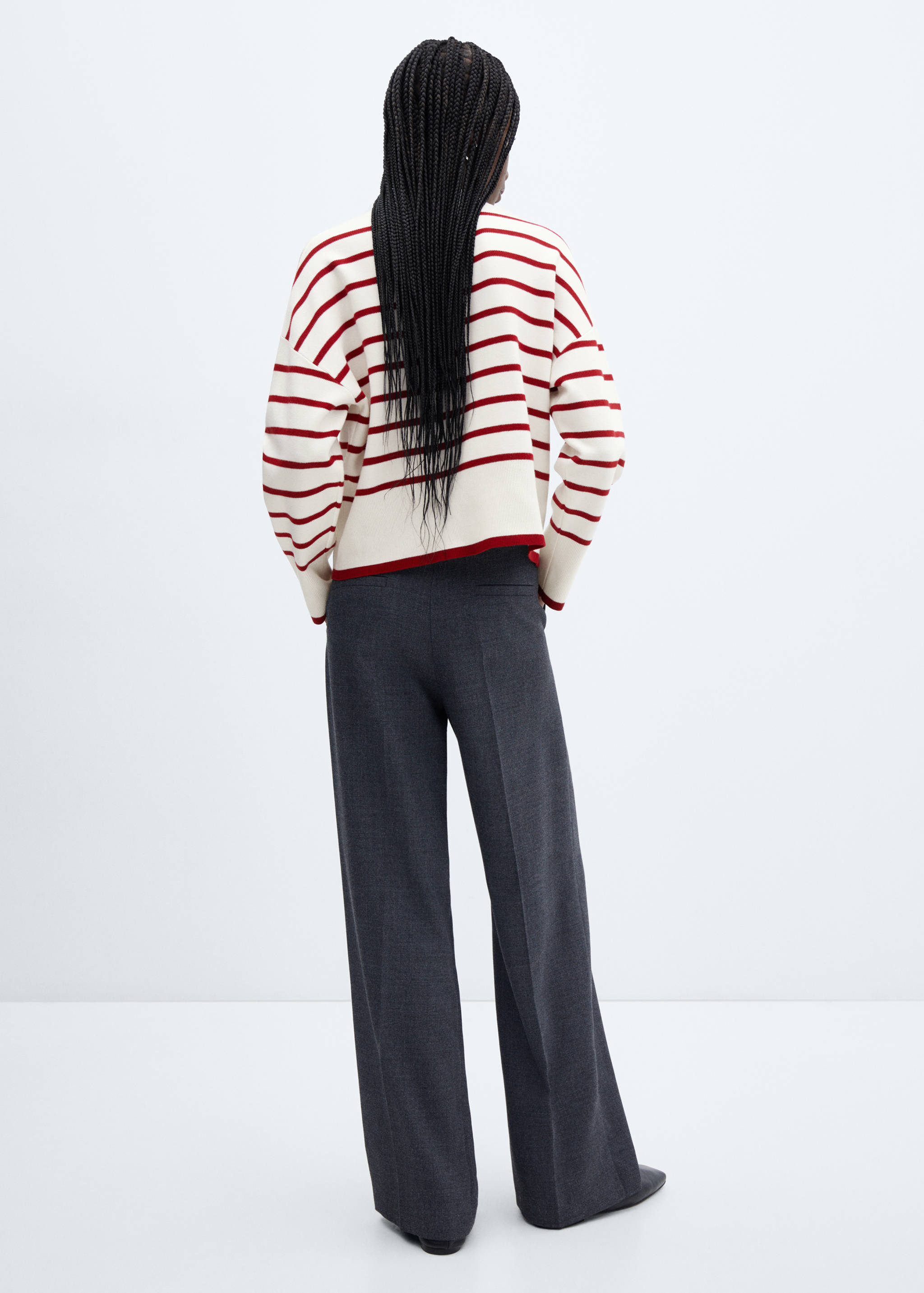 Oversized striped sweater - Reverse of the article
