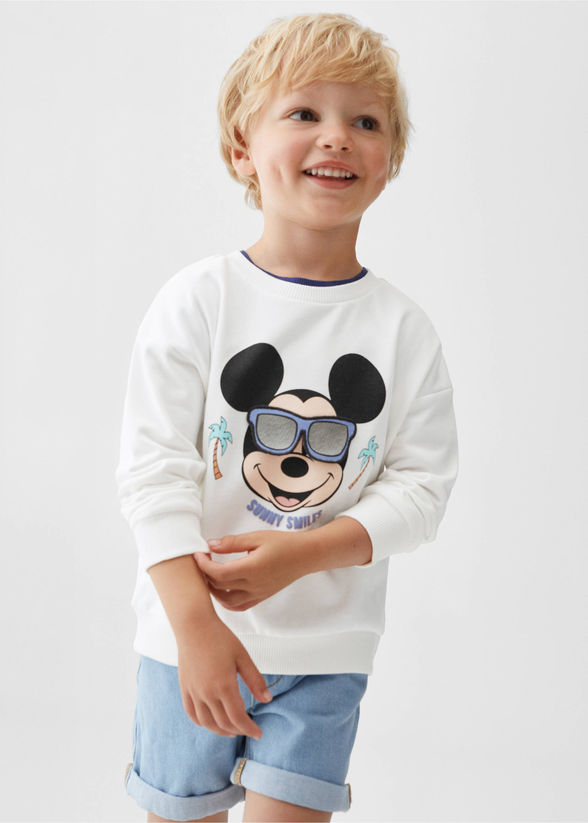 Mickey Mouse sweatshirt - Medium plane, Off White. Ref: 57020451-00.