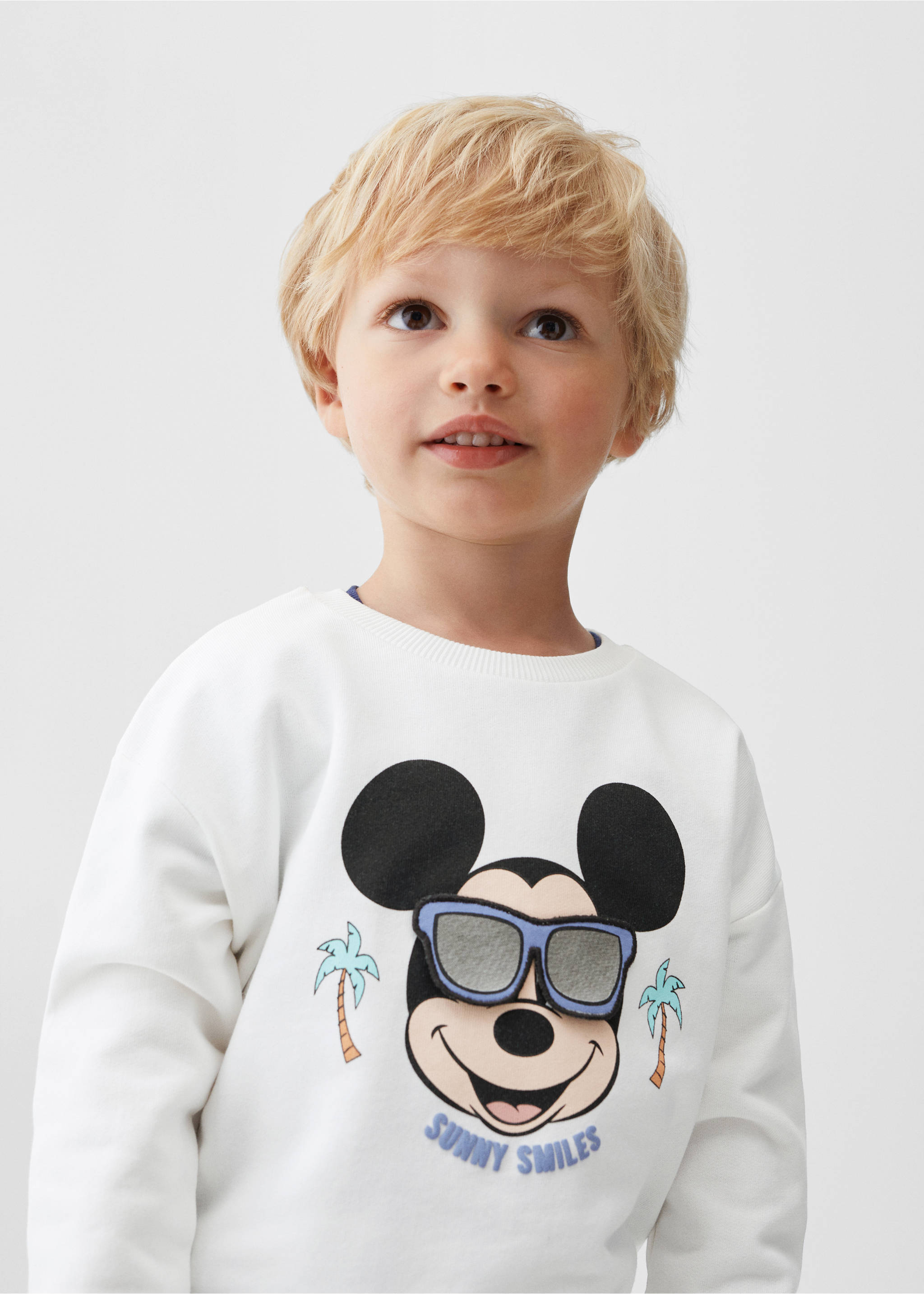 Mickey Mouse sweatshirt - Details of the article 1, Off White. Ref: 57020451-00.