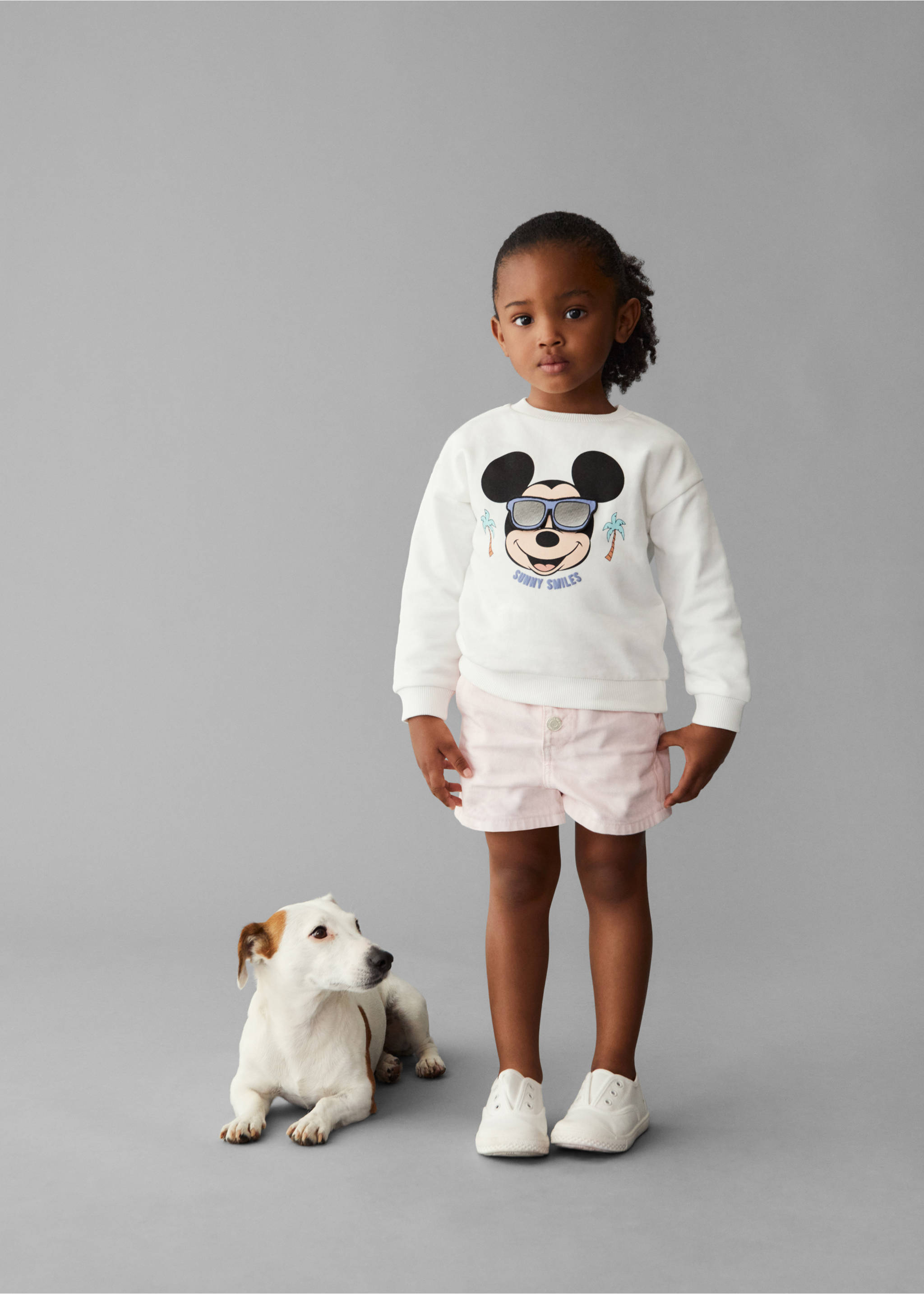 Mickey Mouse sweatshirt - Details of the article 5, Off White. Ref: 57020451-00.