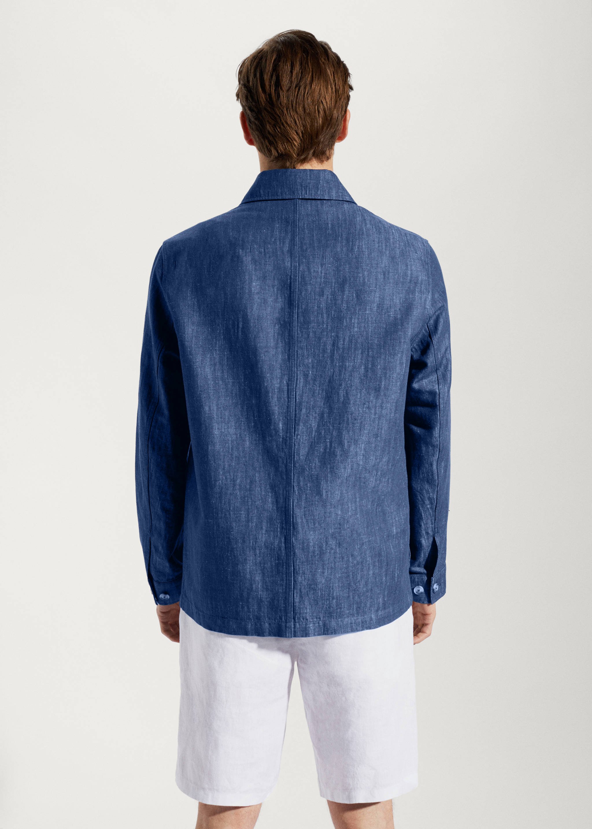 Veste poches coton-lin - Verso de l’article