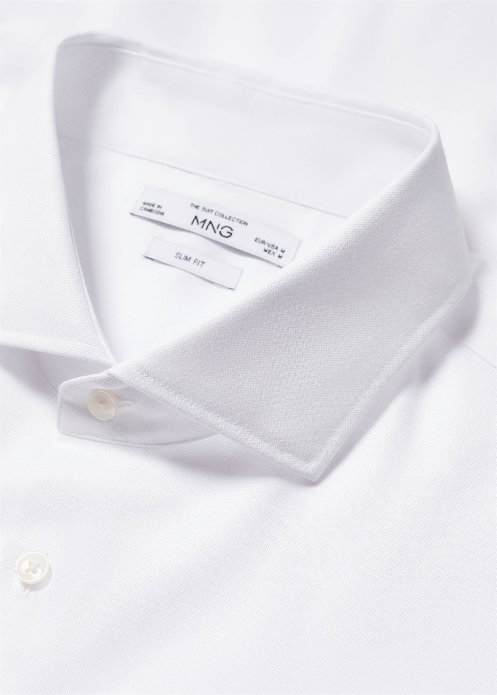 Slim-fit textured cotton suit shirt - Details of the article 8