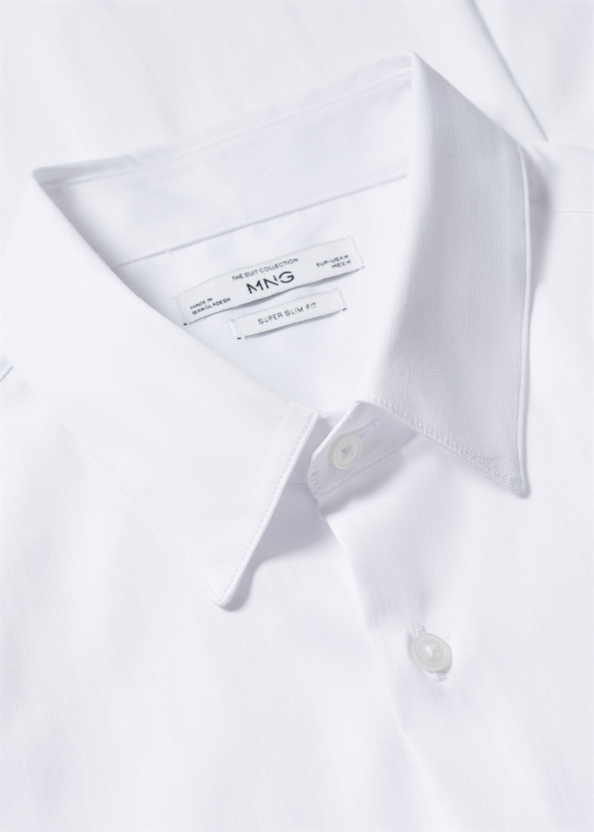 Camisa vestit súper slim fit popelín - Detall de l'article 8