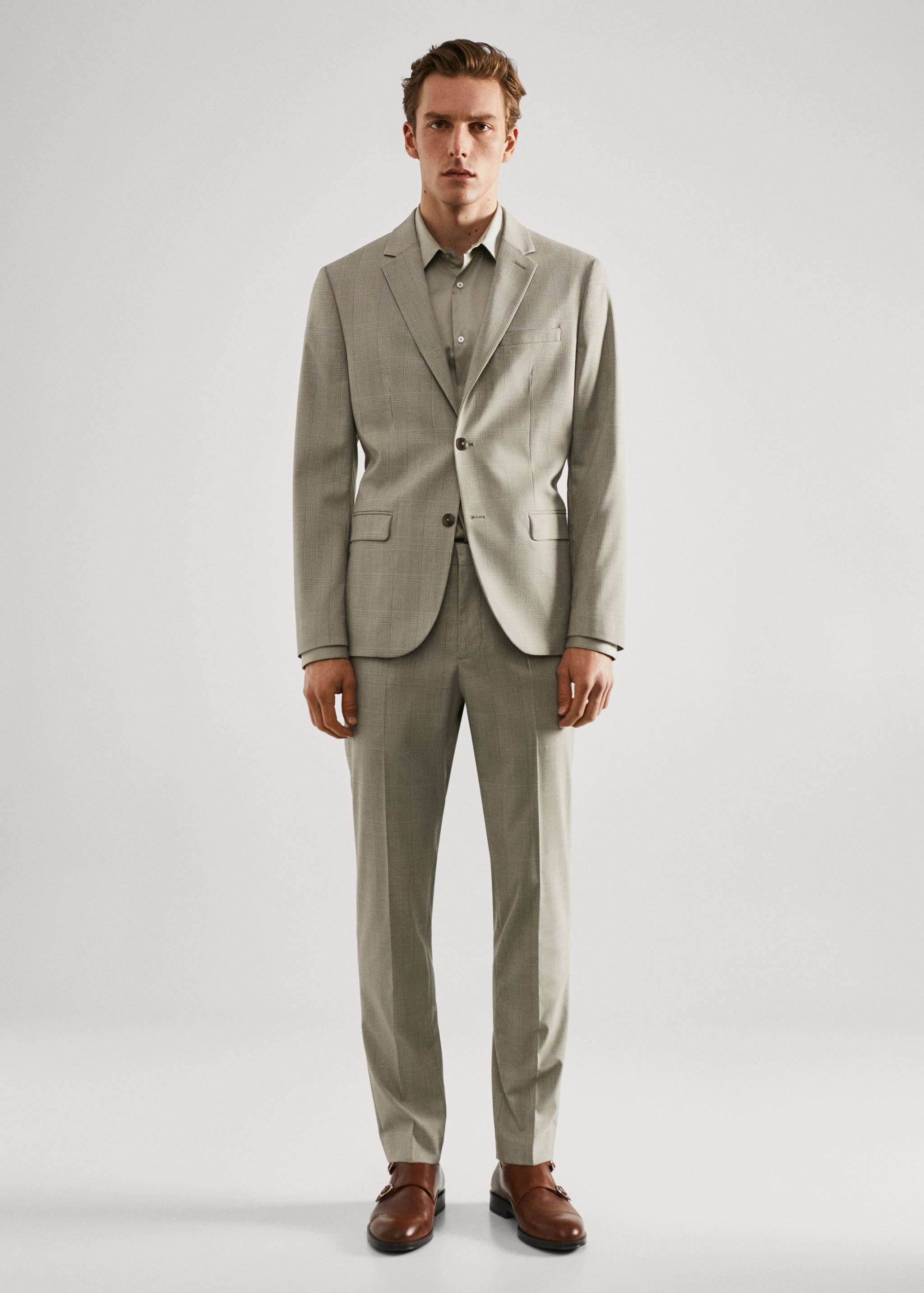 Camisa vestit súper slim fit popelín - Pla general
