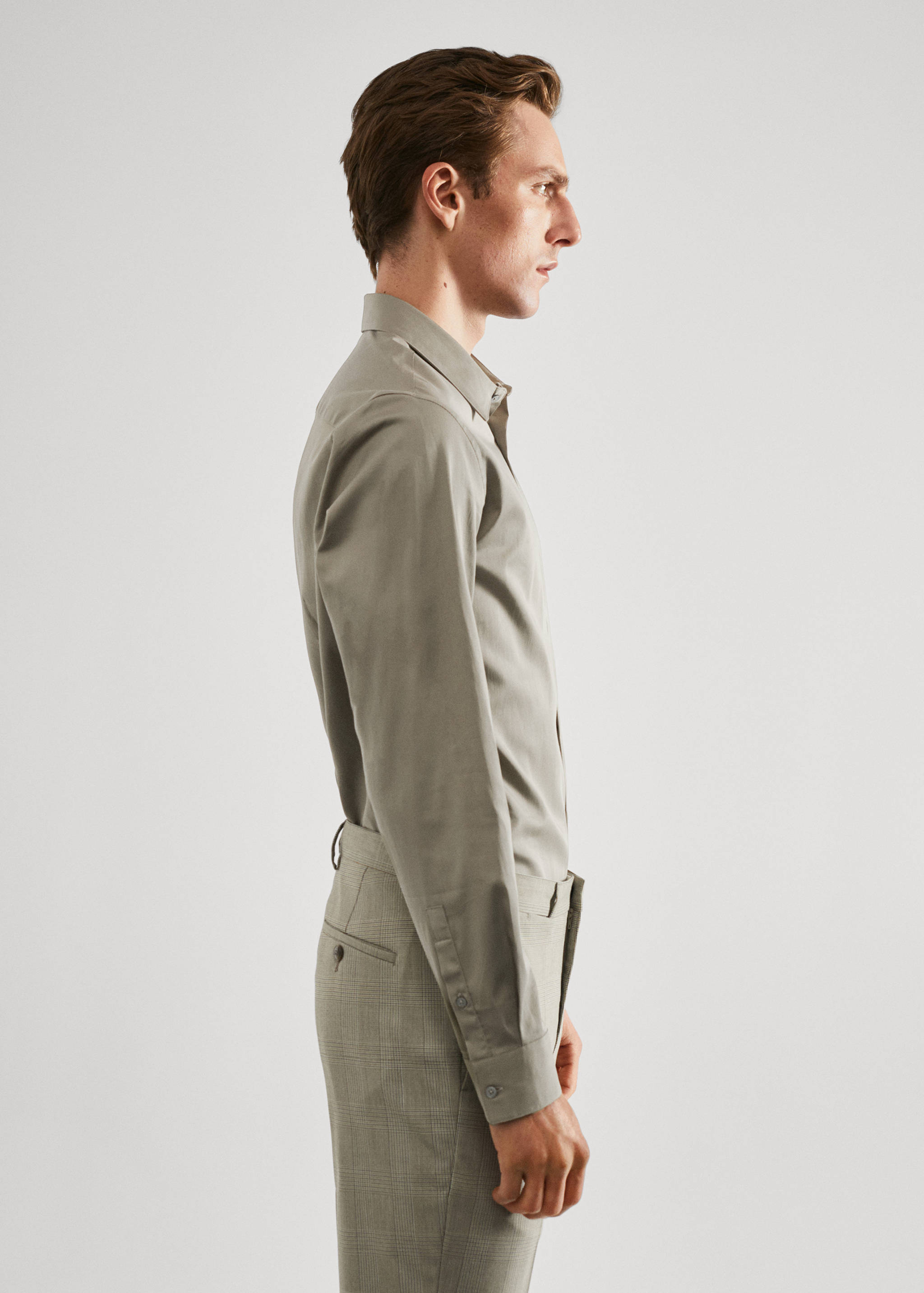 Camisa vestit súper slim fit popelín - Detall de l'article 2