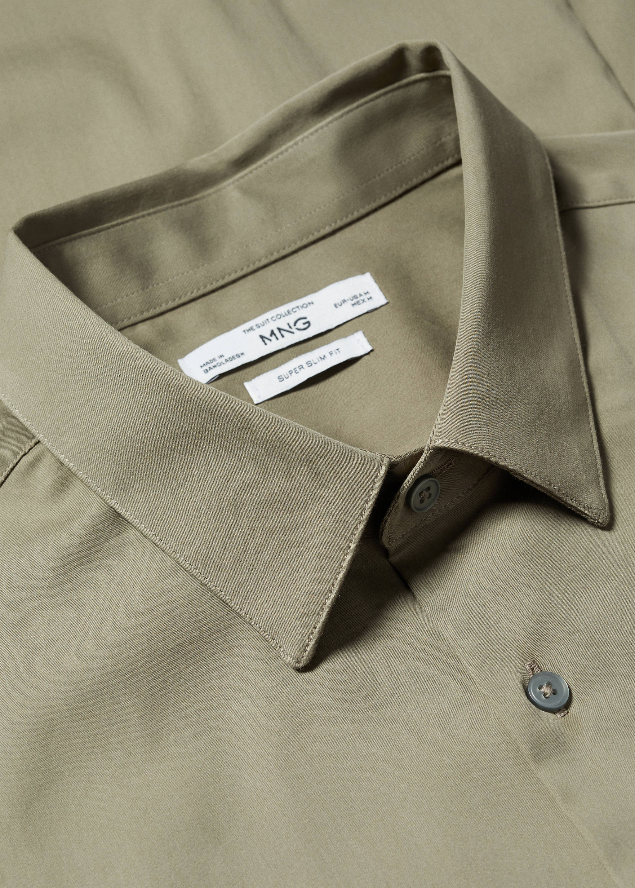 Camisa vestit súper slim fit popelín - Detall de l'article 8