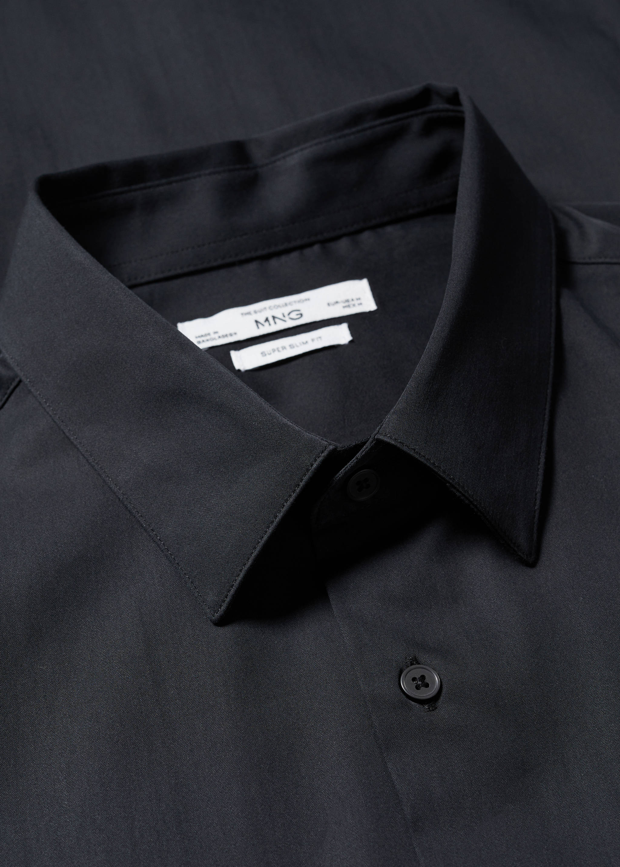 Camisa vestit súper slim fit popelín - Detall de l'article 8