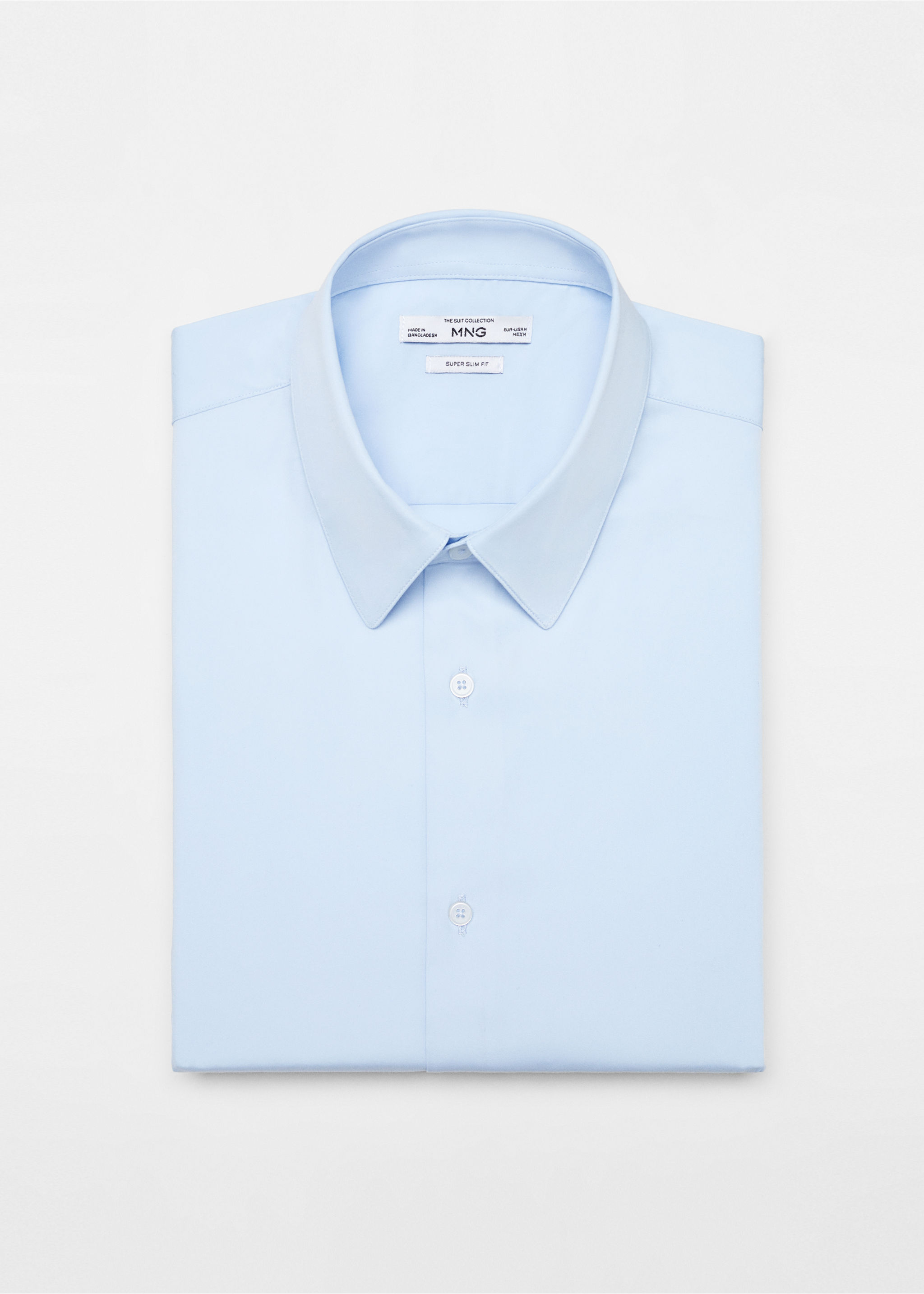 Super slim-fit poplin suit shirt - Details of the article 0