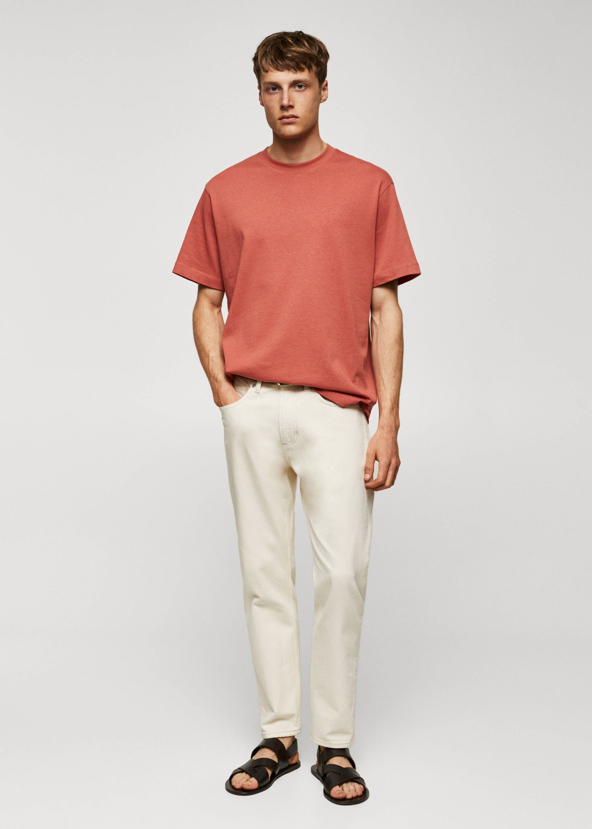 T-shirt essentiel 100 % coton relaxed-fit - Plan général