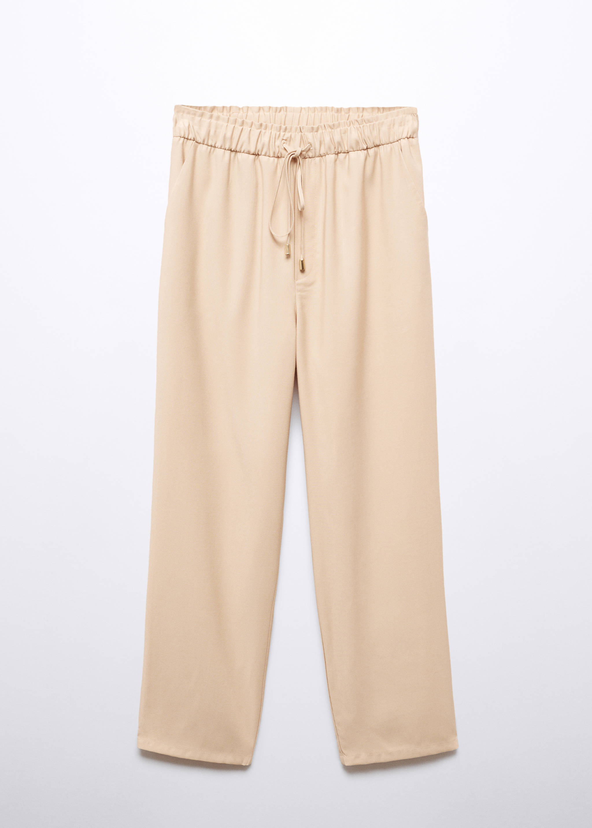 Flowy straight-fit pants with bow - Article without model
