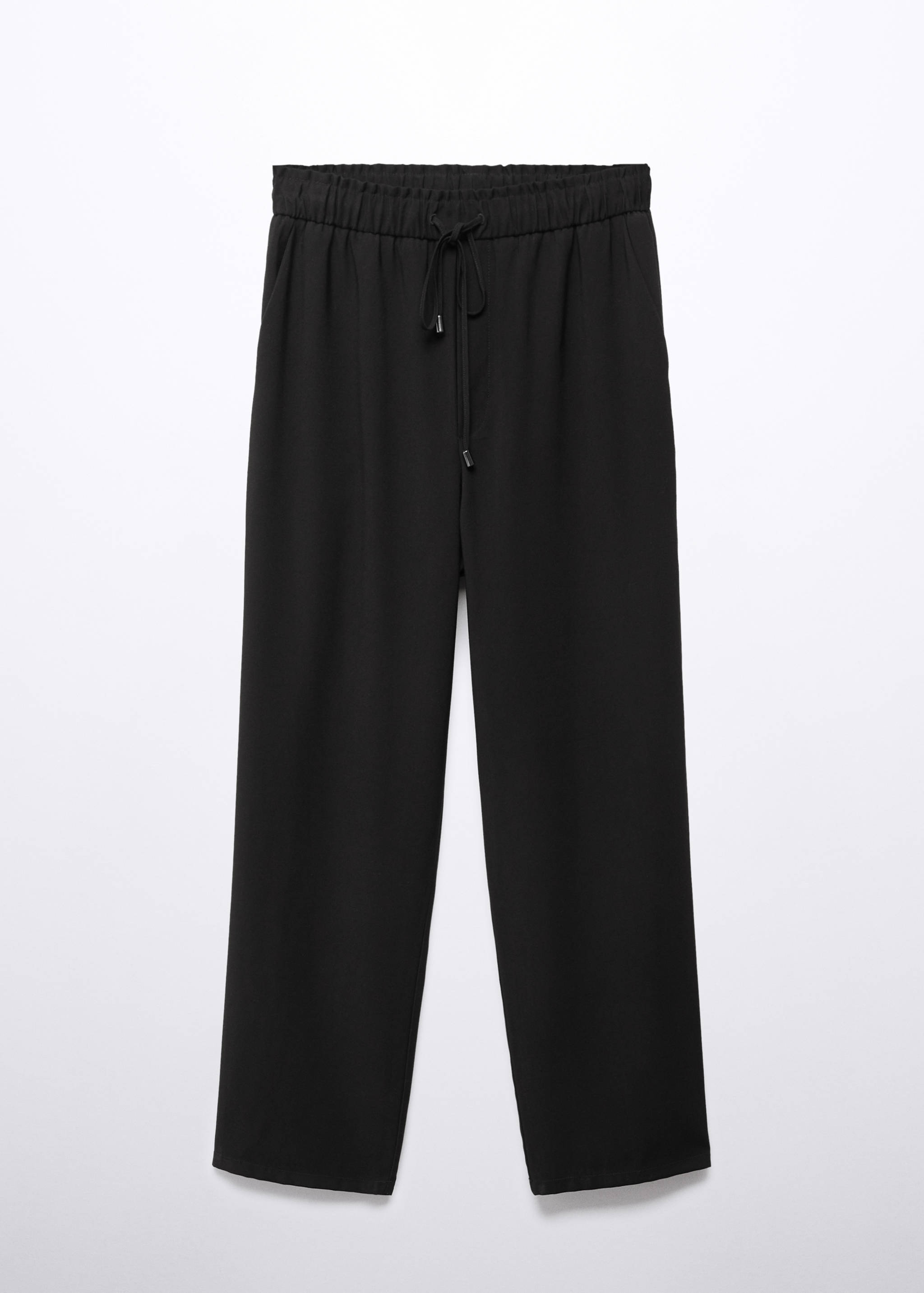 Flowy straight-fit pants with bow - Article without model