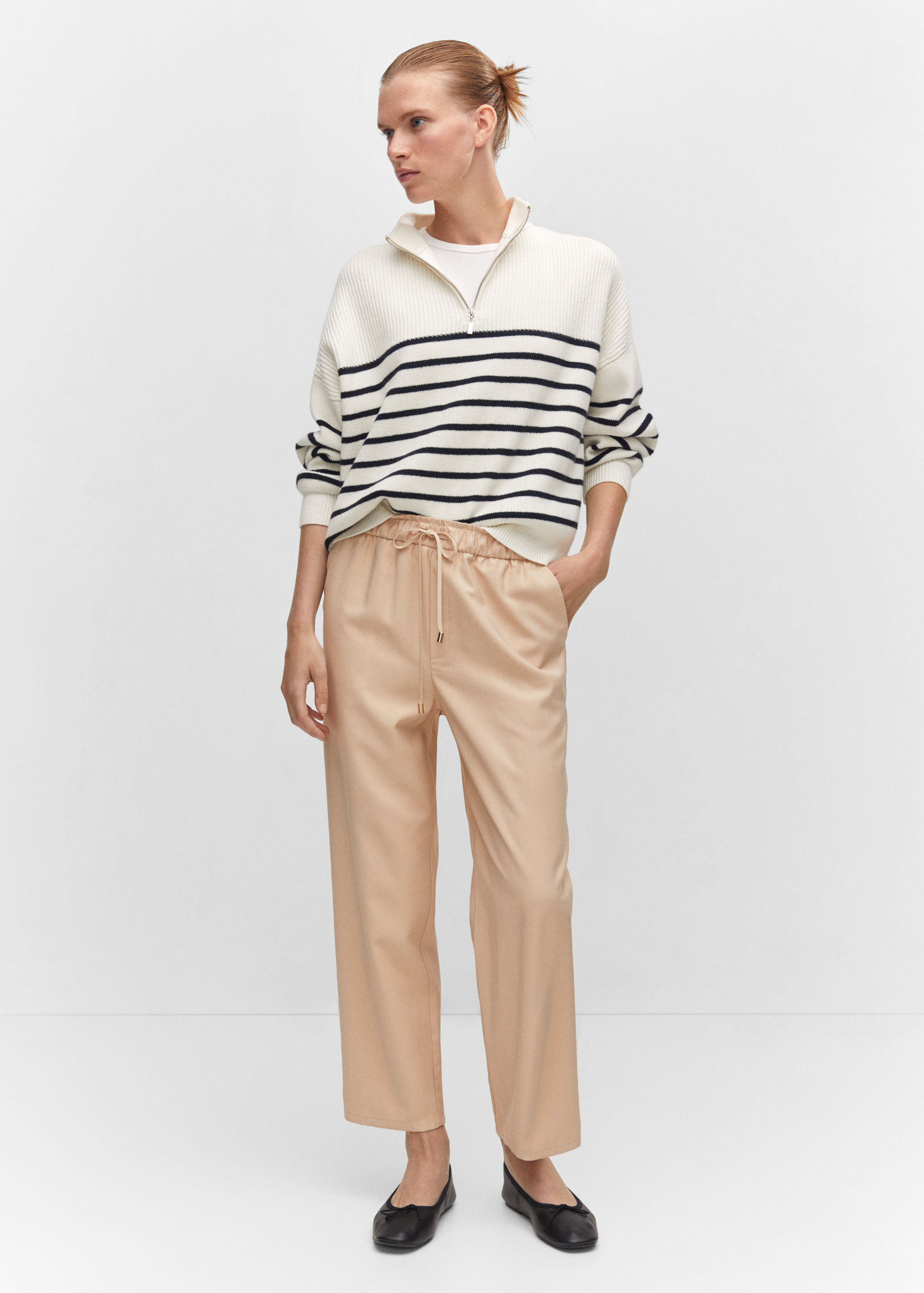 Pantalon droit fluide nœud - Plan général