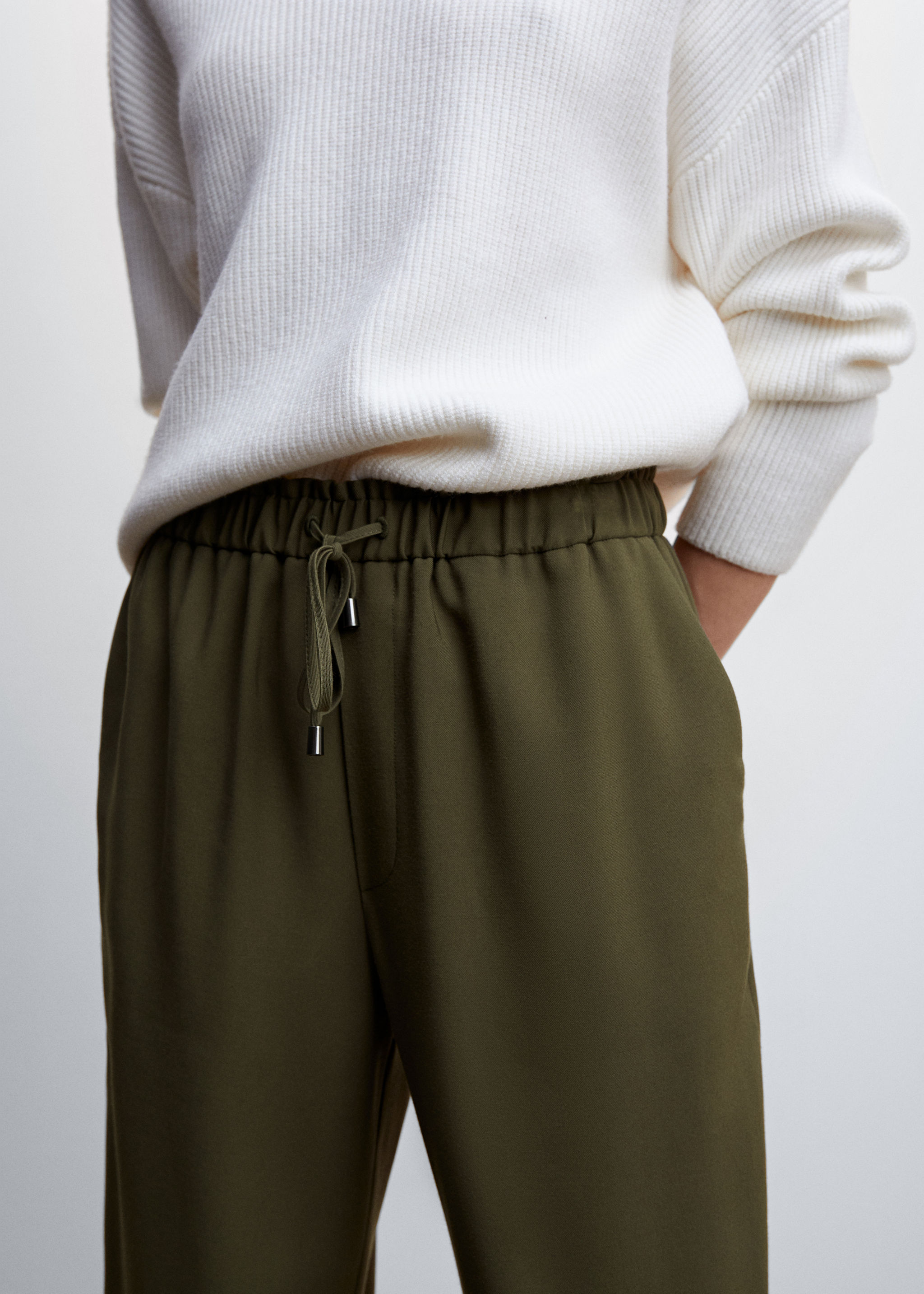 Pantalon droit fluide nœud - Détail de l'article 6
